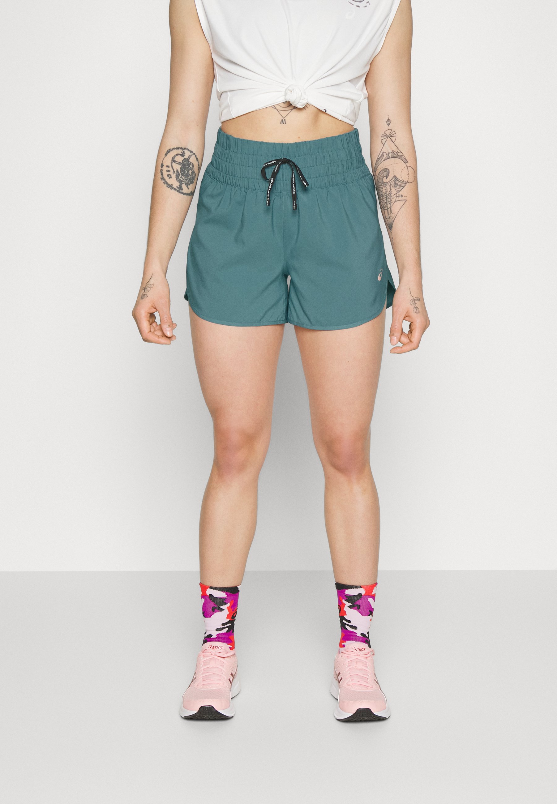 ASICS NAGINO RUN SHORT - Sports shorts - foggy teal/teal