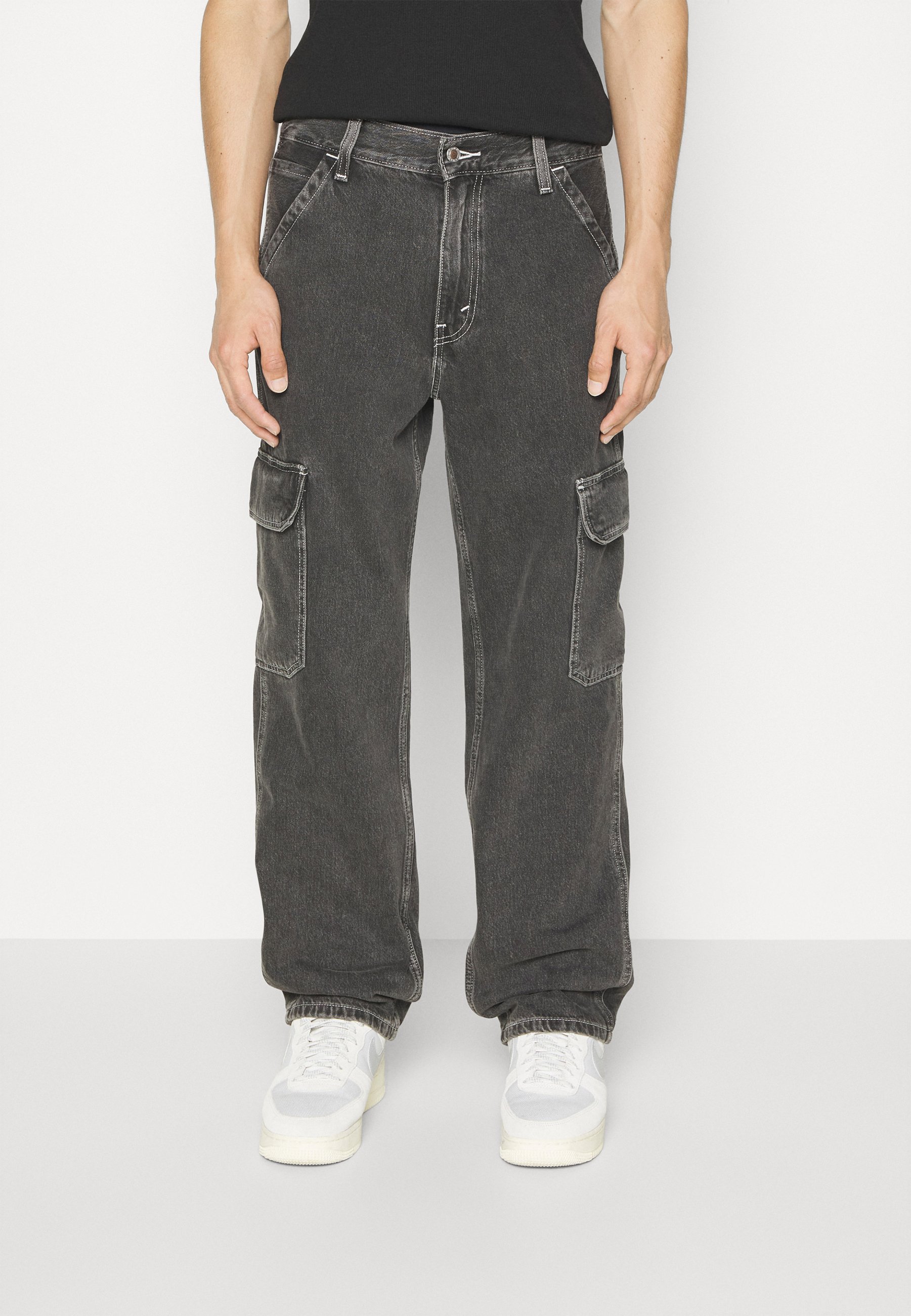 Levi's® SILVERTAB LOOSE CARGO - Relaxed fit jeans - be the bridge/black denim