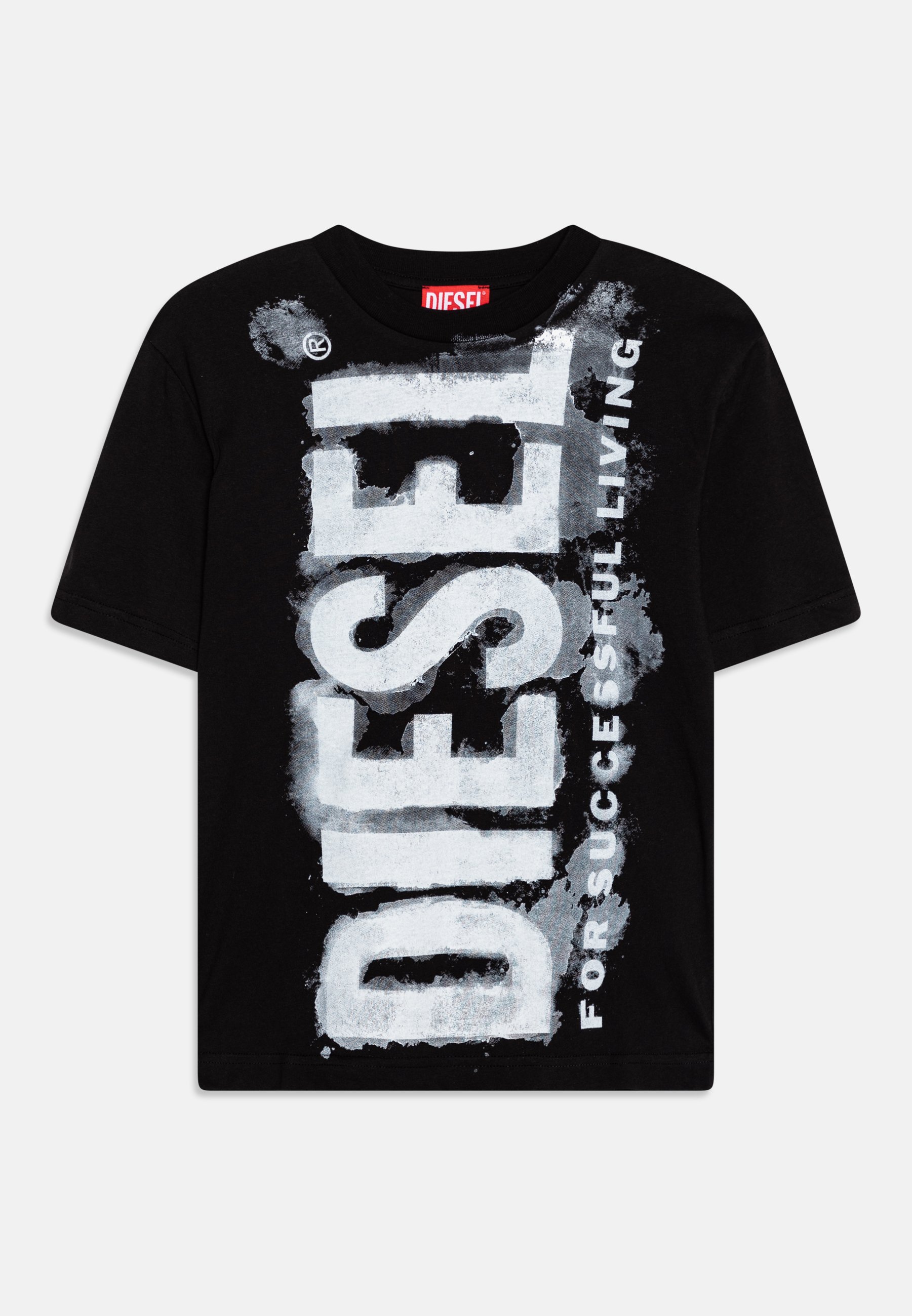 Diesel TJUSTE16 OVER - Print T-shirt - nero/black