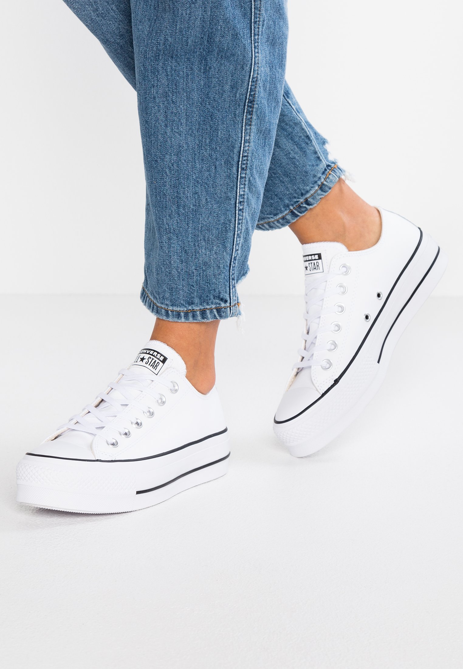Converse CHUCK TAYLOR ALL STAR LIFT CLEAN - Trainers - white/black/white