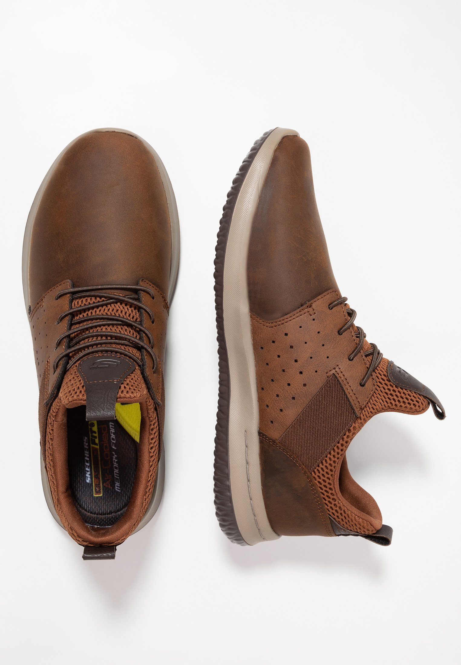 Skechers DELSON AXTON - Slip-ons - dark brown