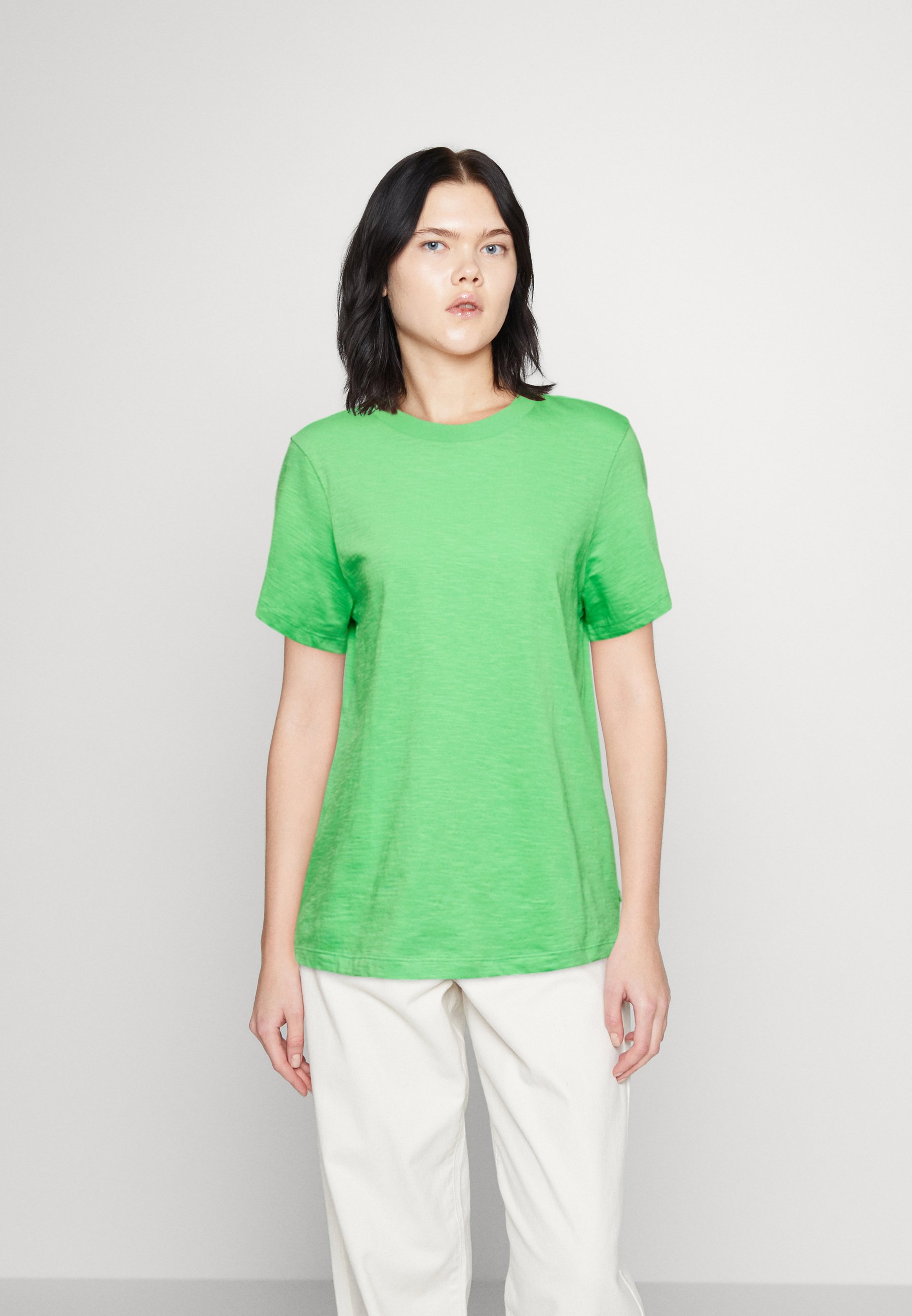 Scotch & Soda REGULAR FIT WITH SPLITTED HEM - Basic T-shirt - bright parakeet/light green