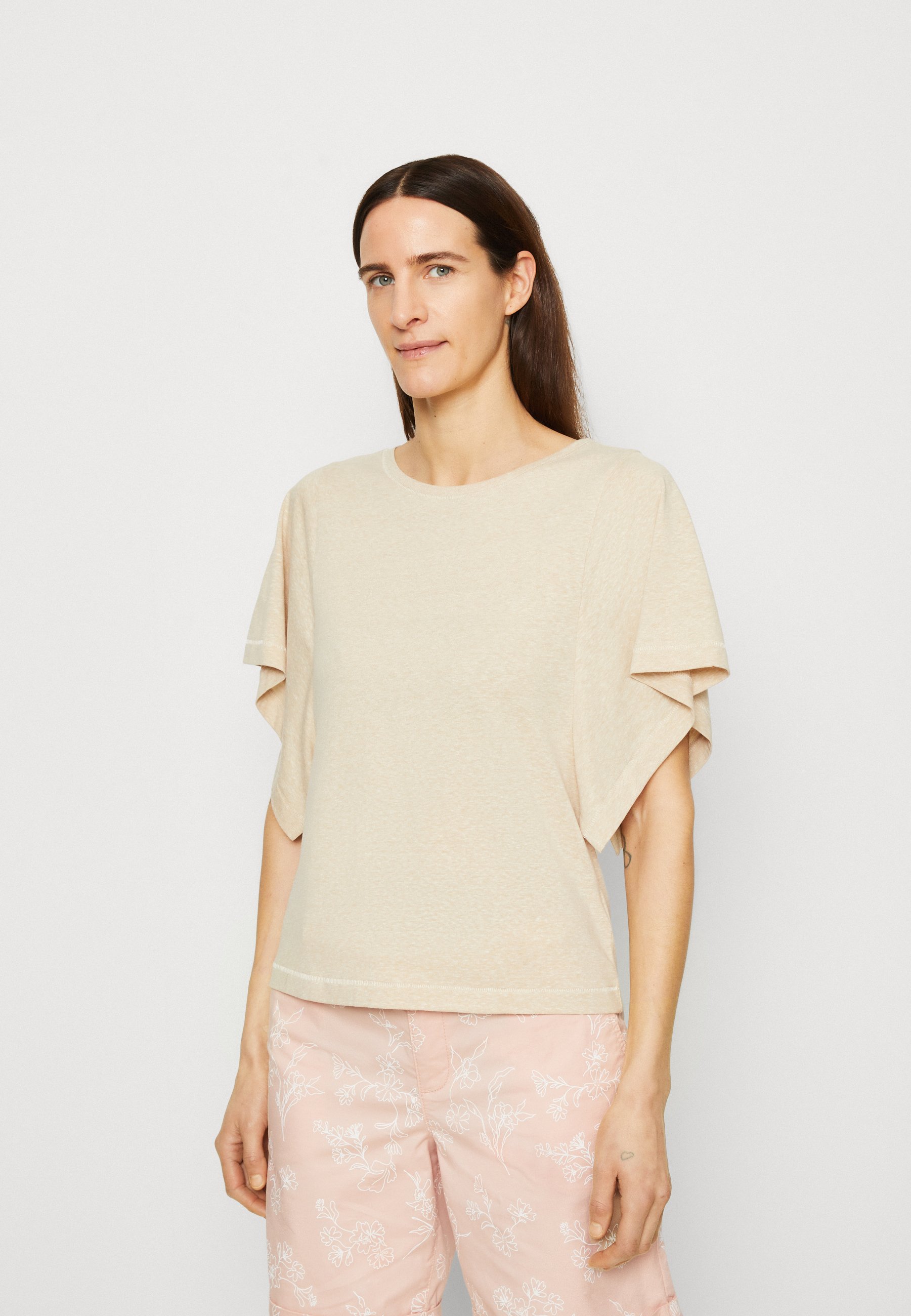 Esprit STITCH - Basic T-shirt - sand