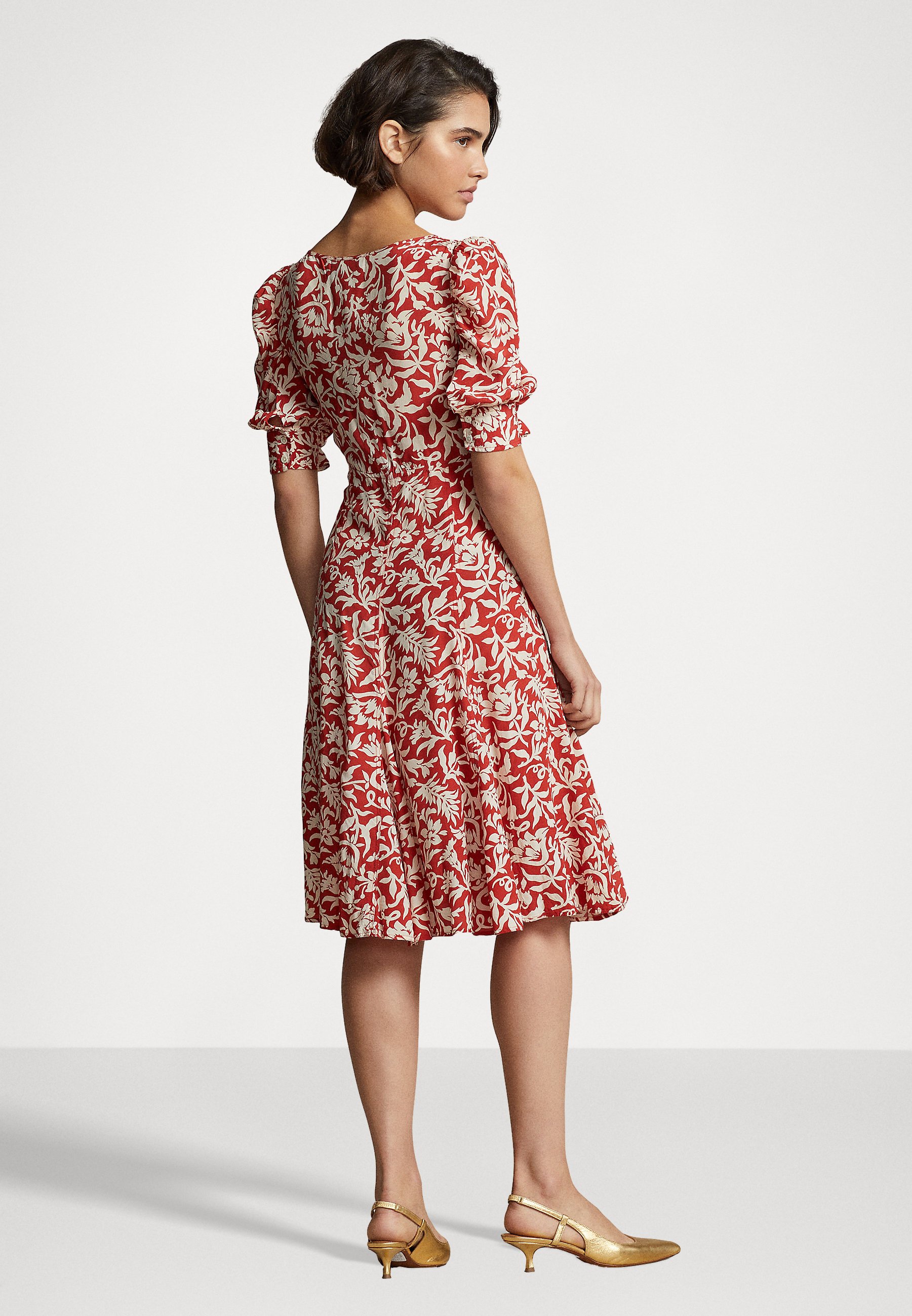 Polo Ralph Lauren TEO SLEEVE DAY DRESS - Day dress - red