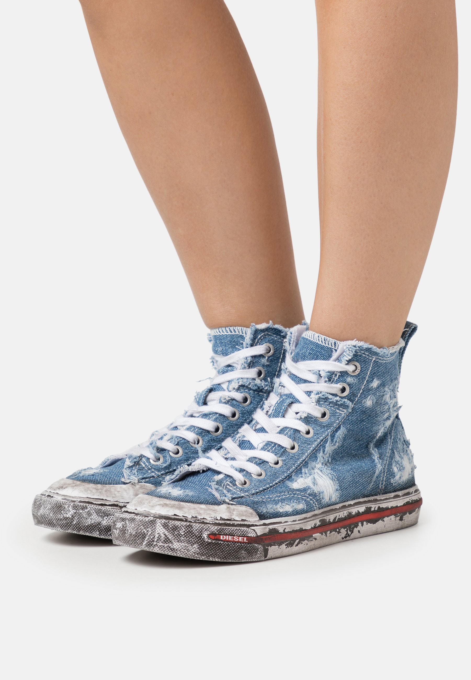 Diesel S-ATHOS MID W - High-top trainers - denim/light-blue denim