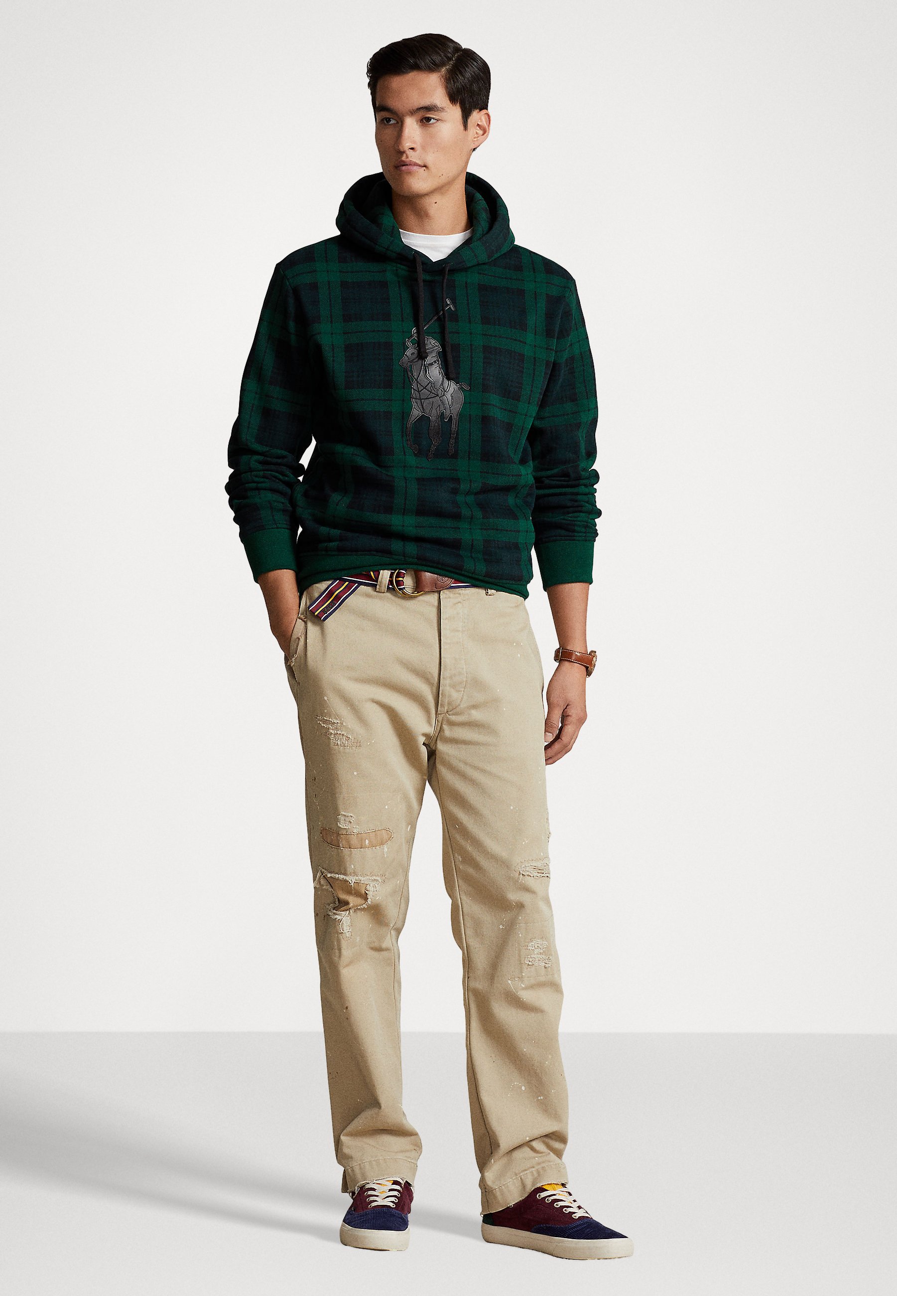 Polo Ralph Lauren LONG SLEEVE - Sweatshirt - tartan/black