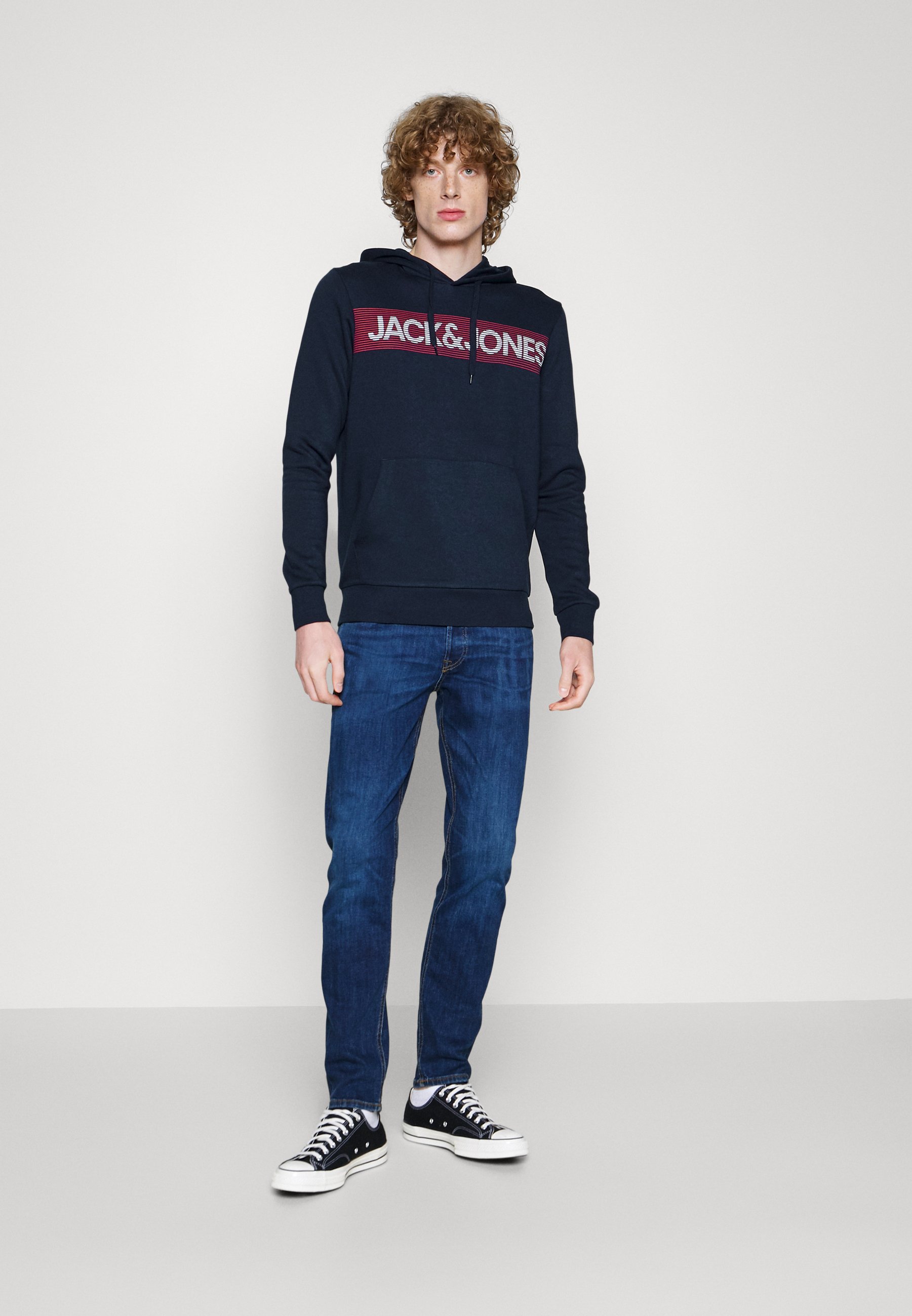 Jack &Jones ECORP LOGO NOOS - Hoodie - navy blazer/dark blue