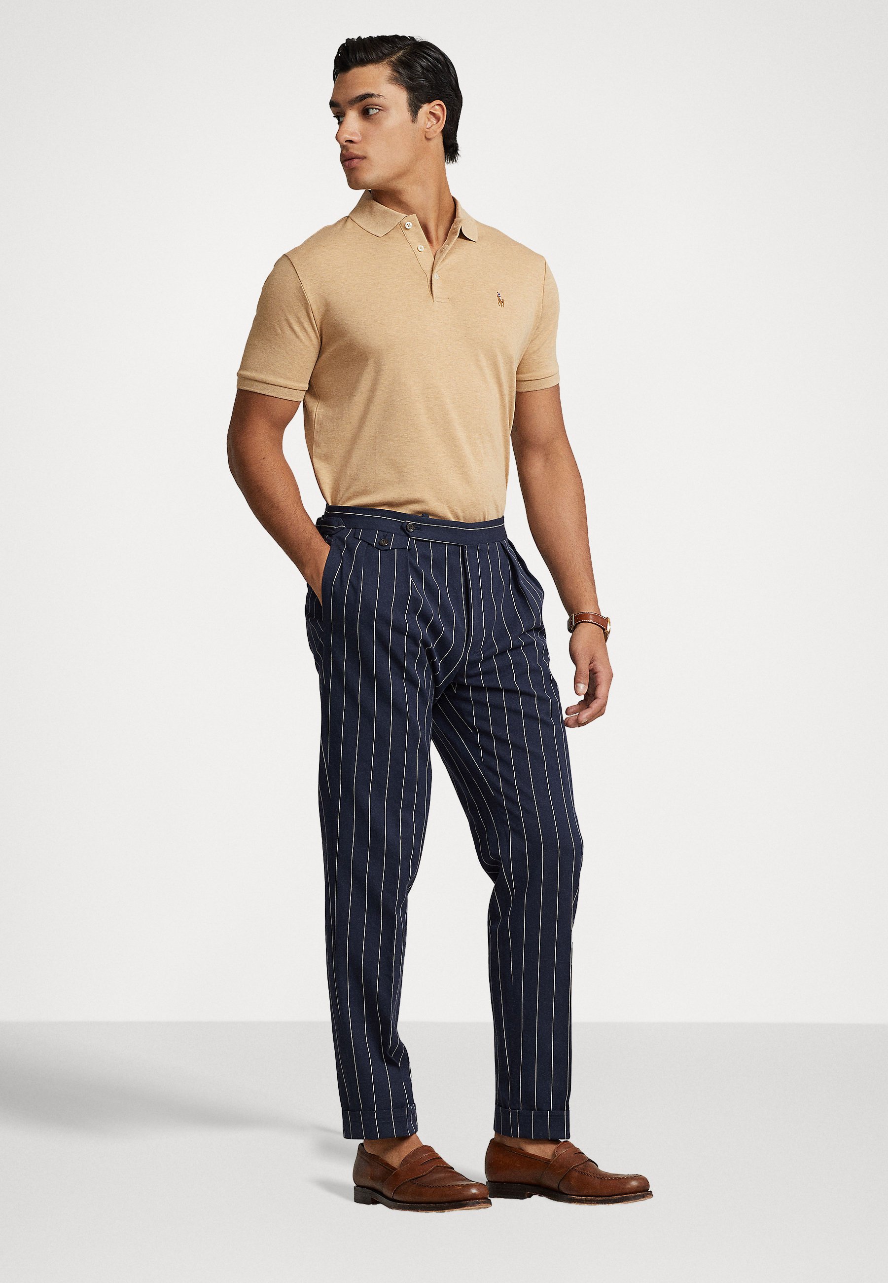 Polo Ralph Lauren SHORT SLEEVE - Polo shirt - classic camel heather/taupe