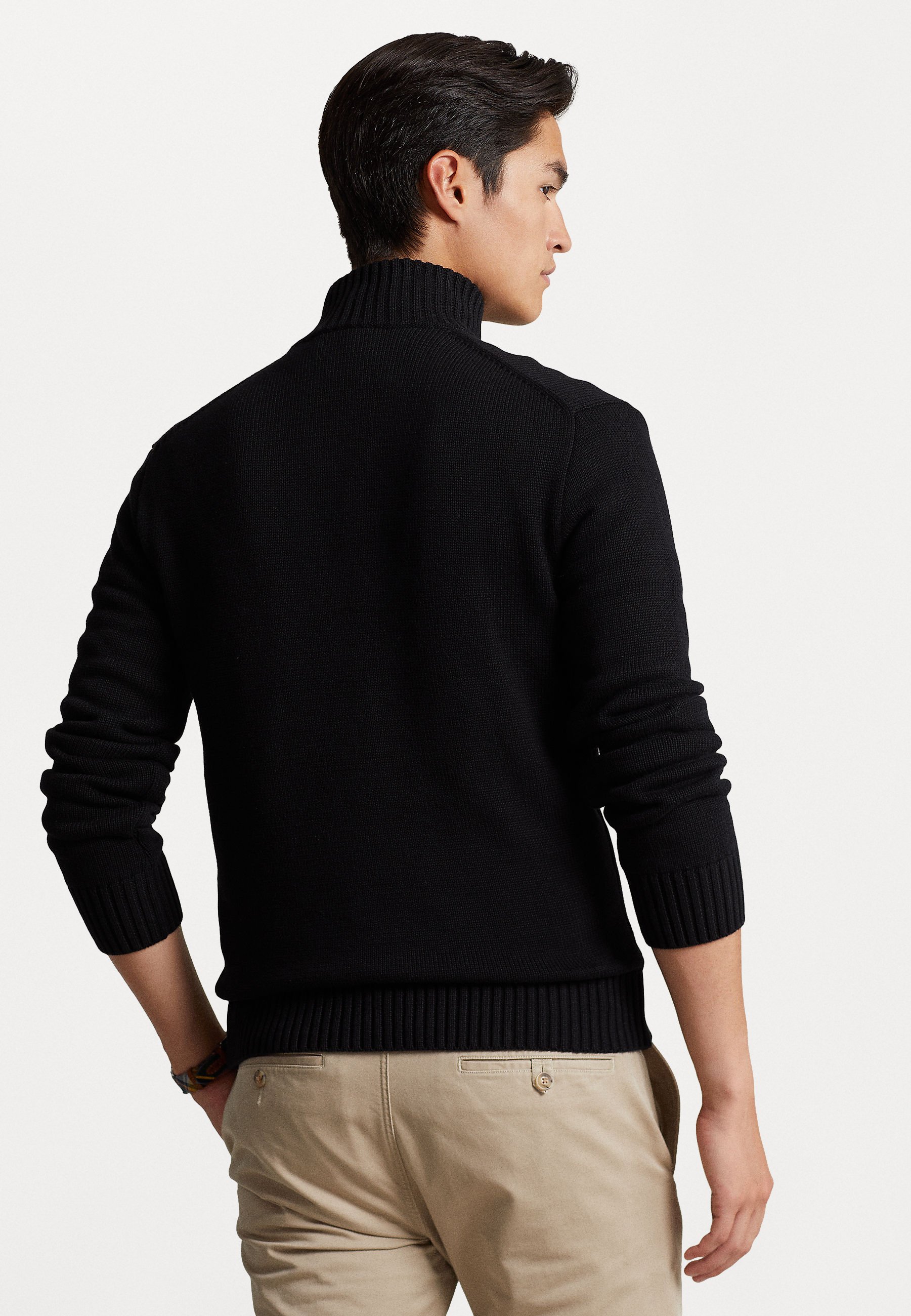Polo Ralph Lauren QUARTER ZIP JUMPER - Jumper - black
