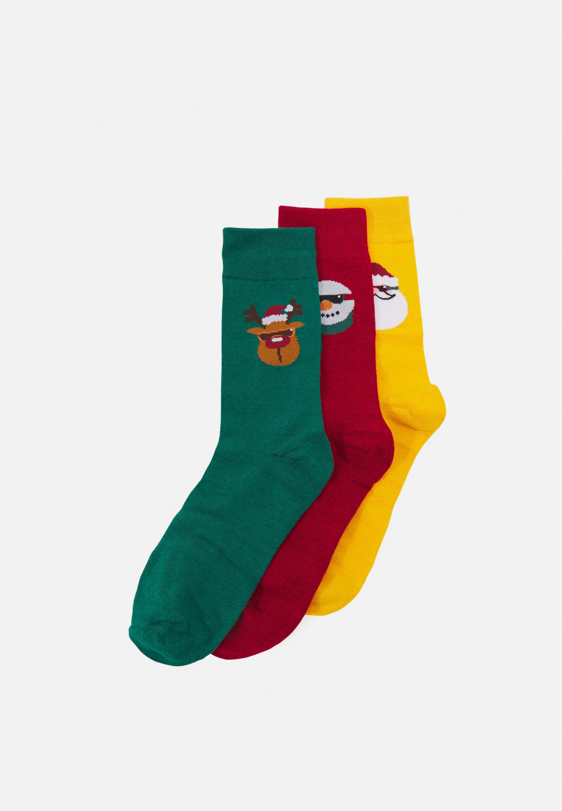 Jack &Jones JACCOOL XMAS SOCKS GIFTBOX 3 PACK - Socks - rio red/dark red