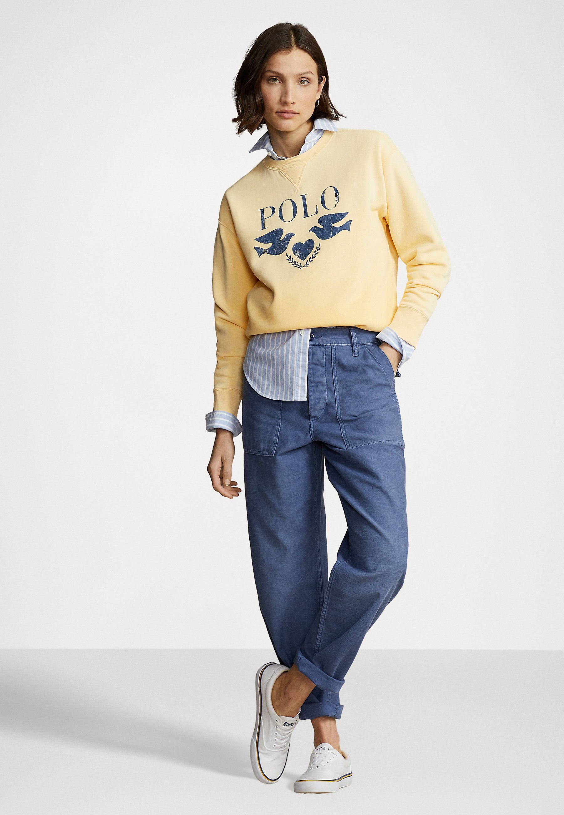 Polo Ralph Lauren DOVE LONG SLEEVE - Sweatshirt - corn yellow/yellow