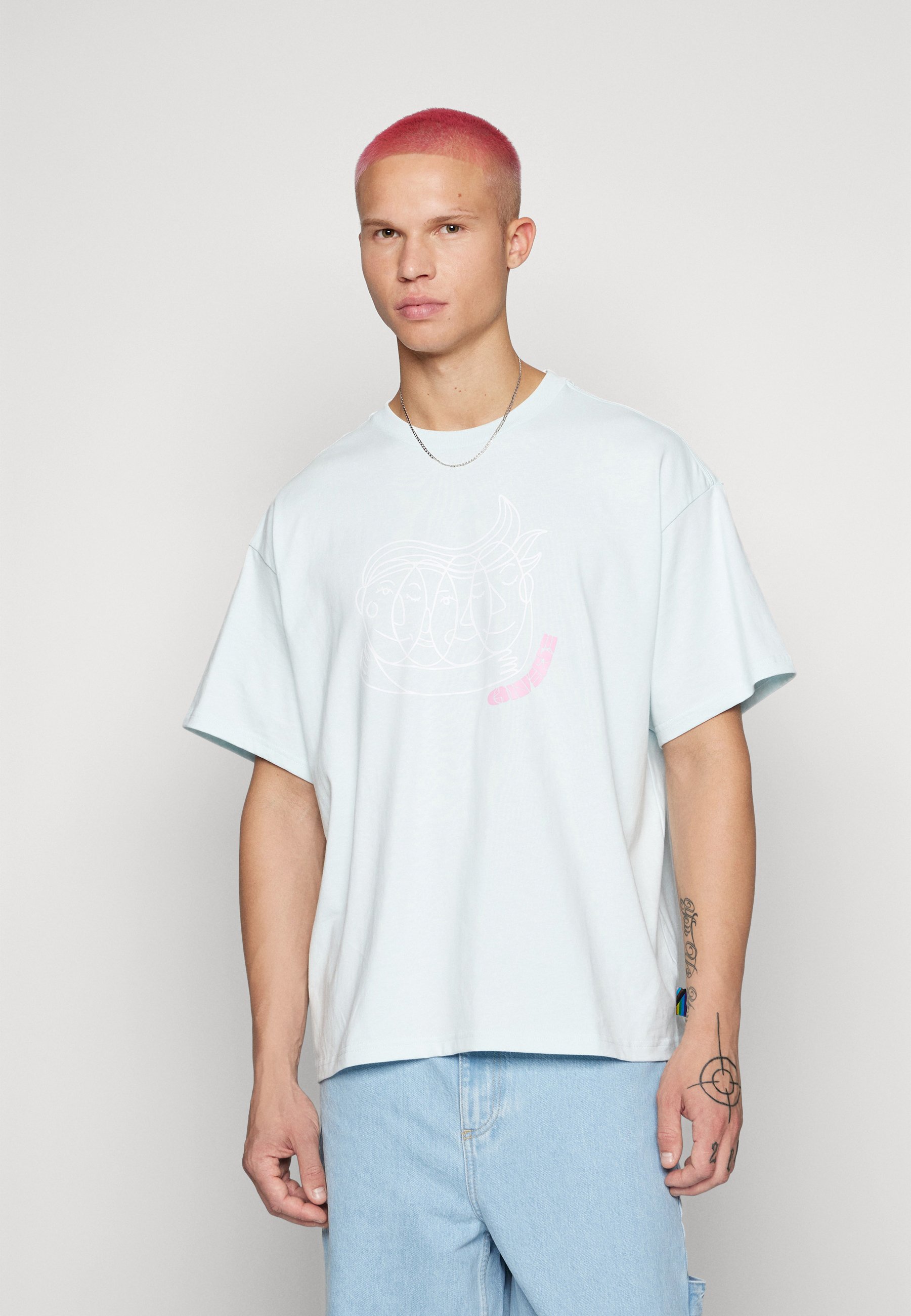 Converse PRIDE TOGETHER UNISEX - Print T-shirt - aqua mist/light blue