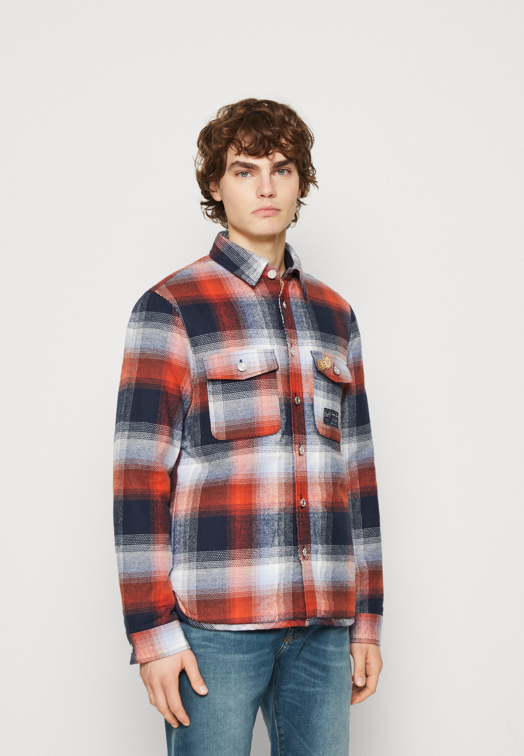 Scotch & Soda CHECKED OVERSHIRT - Light jacket - blue/red/blue
