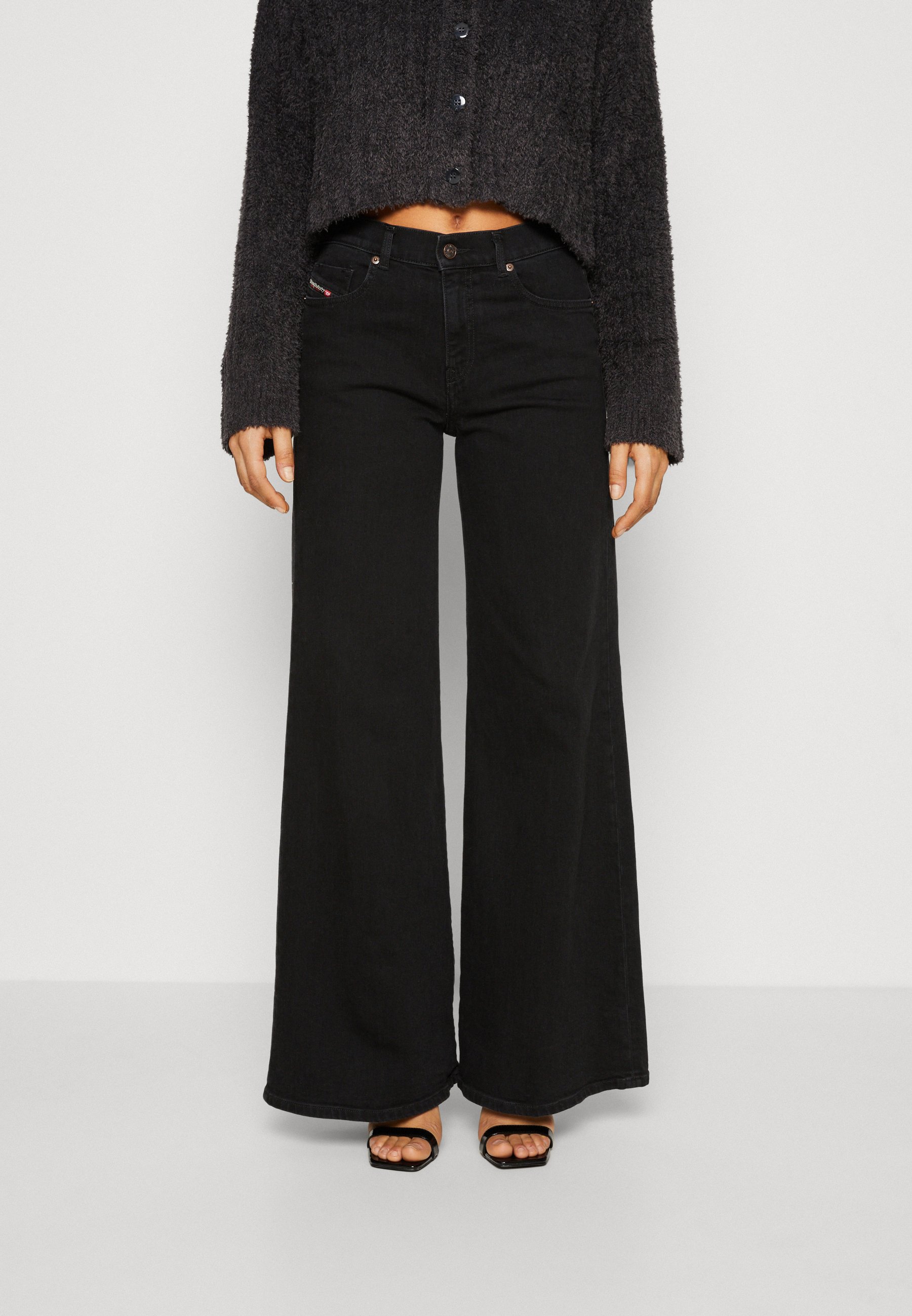 Diesel Flared Jeans - black/gray/black denim