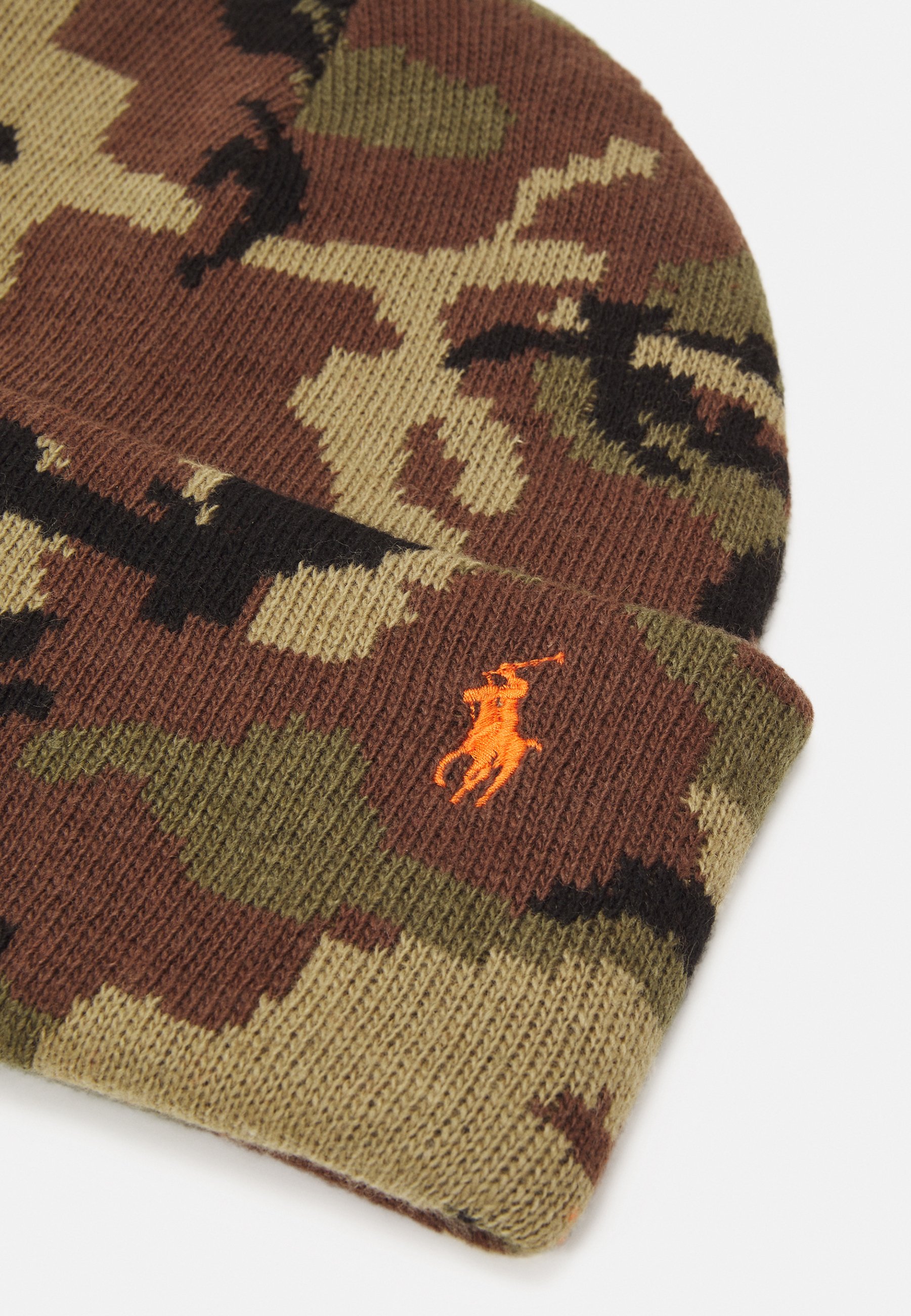 Polo Ralph Lauren BEANIE HAT COLD WEATHER UNISEX - Beanie - olive multi/khaki