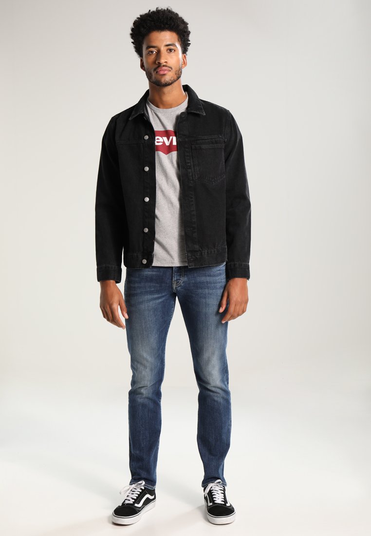 Levi's® GRAPHIC SET-IN NECK - Print T-shirt - midtone grey/mottled grey