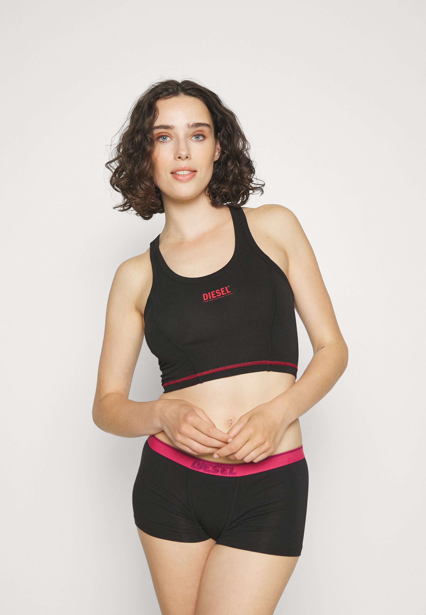 Diesel 2 PACK - Pants - pink/black/purple/black