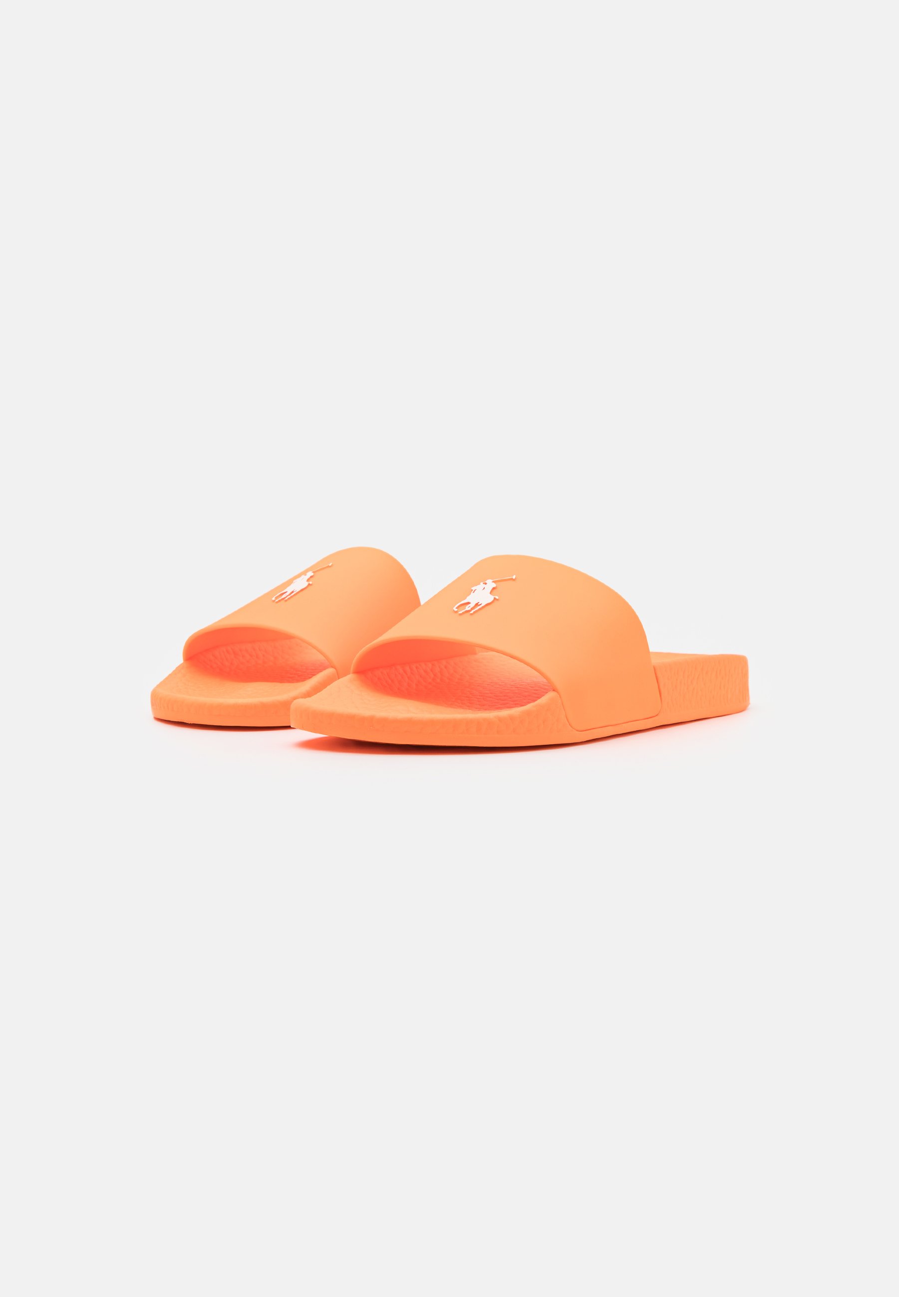 Polo Ralph Lauren SLIDE UNISEX - Pool slides - orange/white/orange