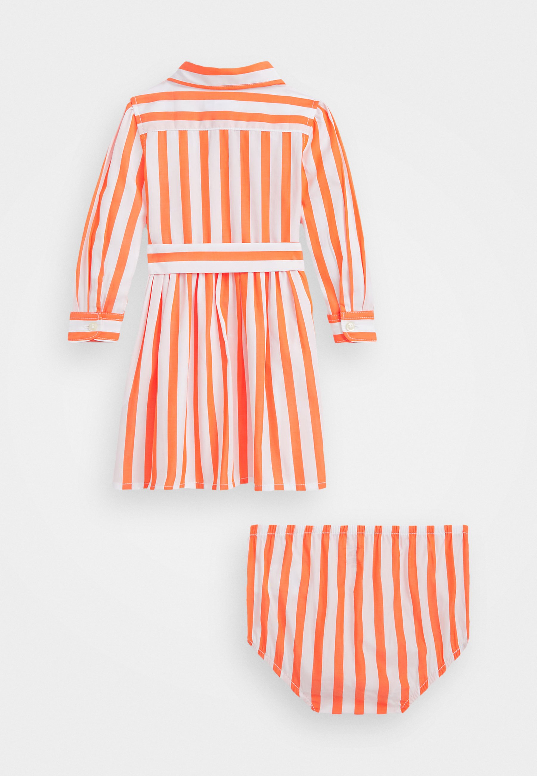 Polo Ralph Lauren HADLEE DAY DRESS - Shirt dress - may orange/white/orange