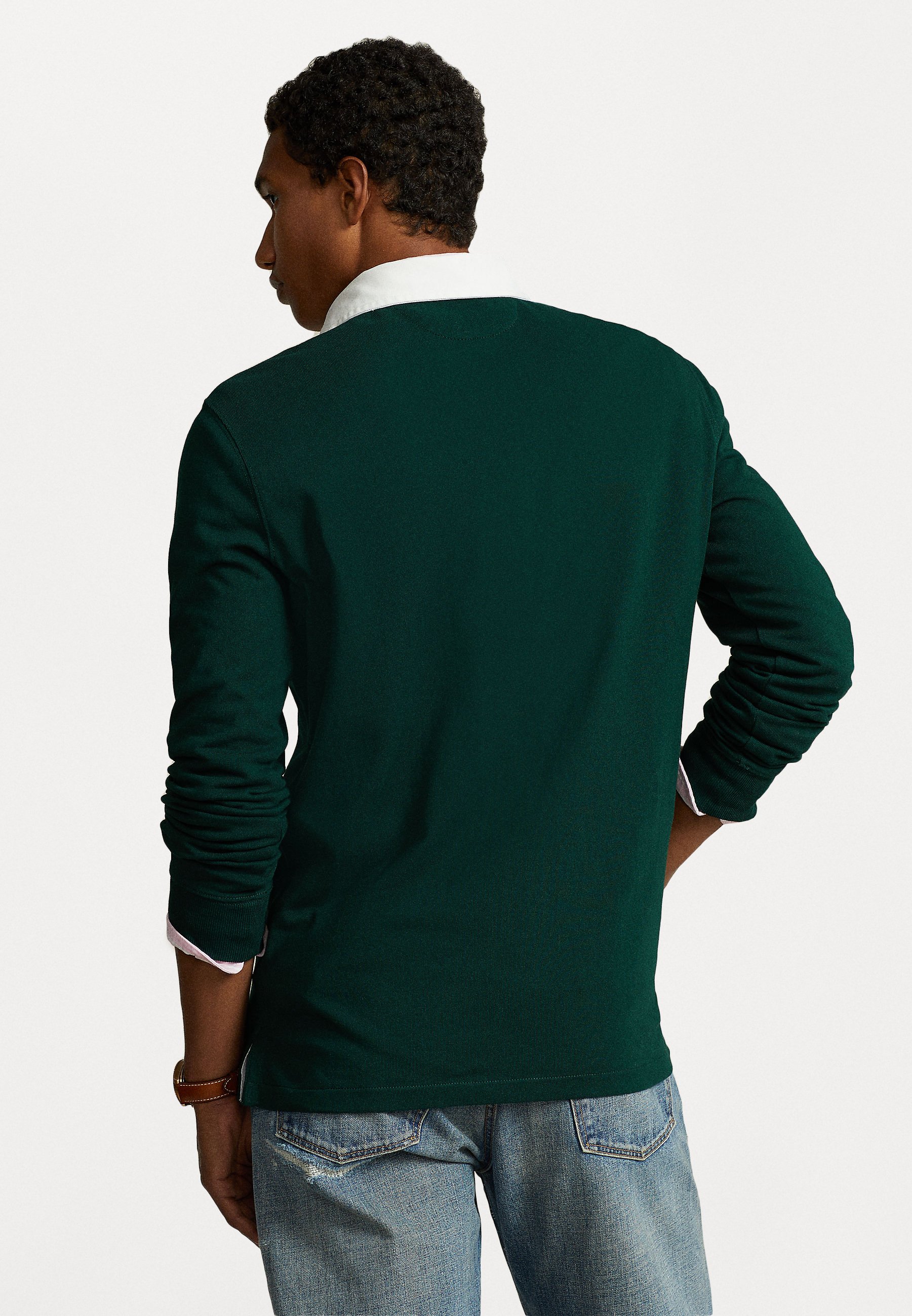 Polo Ralph Lauren RUGBY LONG SLEEVE - Polo shirt - hunt club green/green
