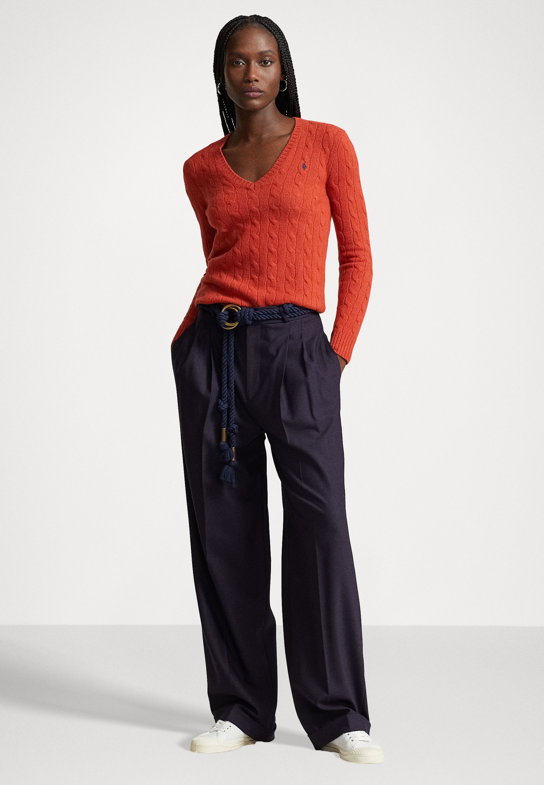 Polo Ralph Lauren KIMBERLY LONG SLEEVE - Jumper - faded red/light red
