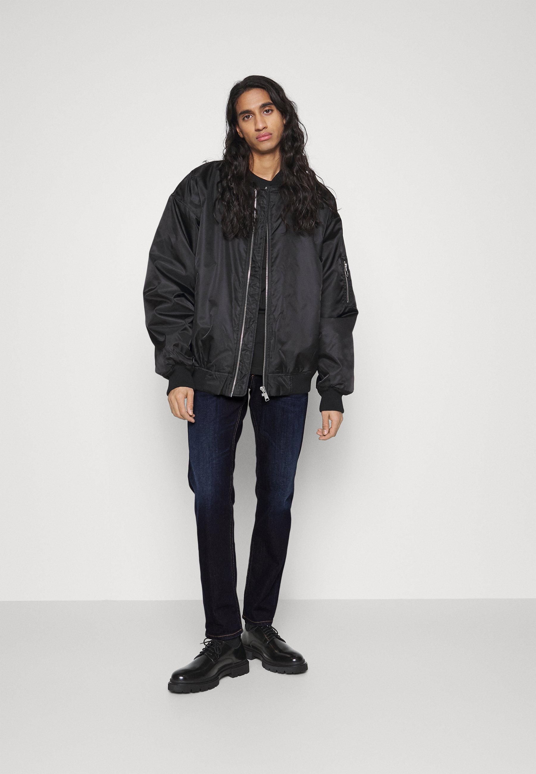 Diesel Straight leg jeans - black denim/dark blue