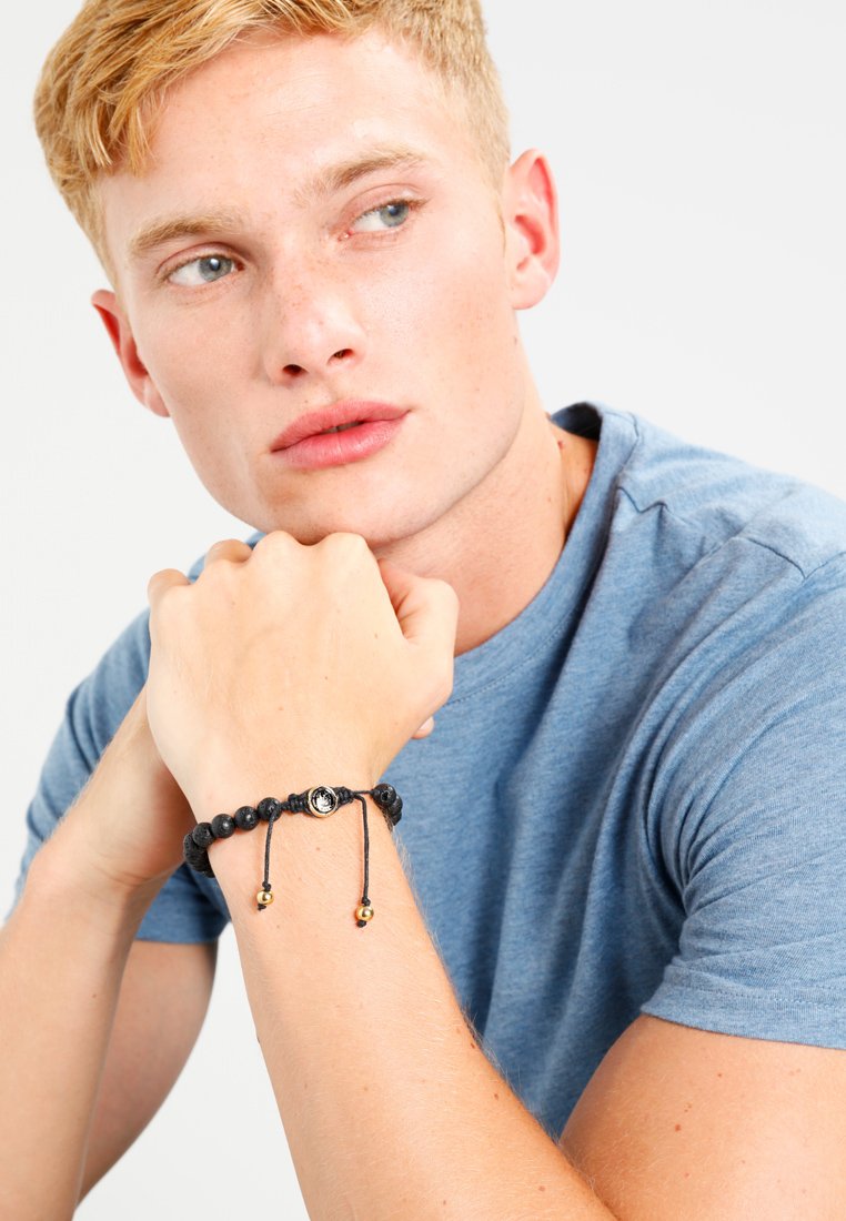 Diesel BEADS - Bracelet - gold-coloured/black