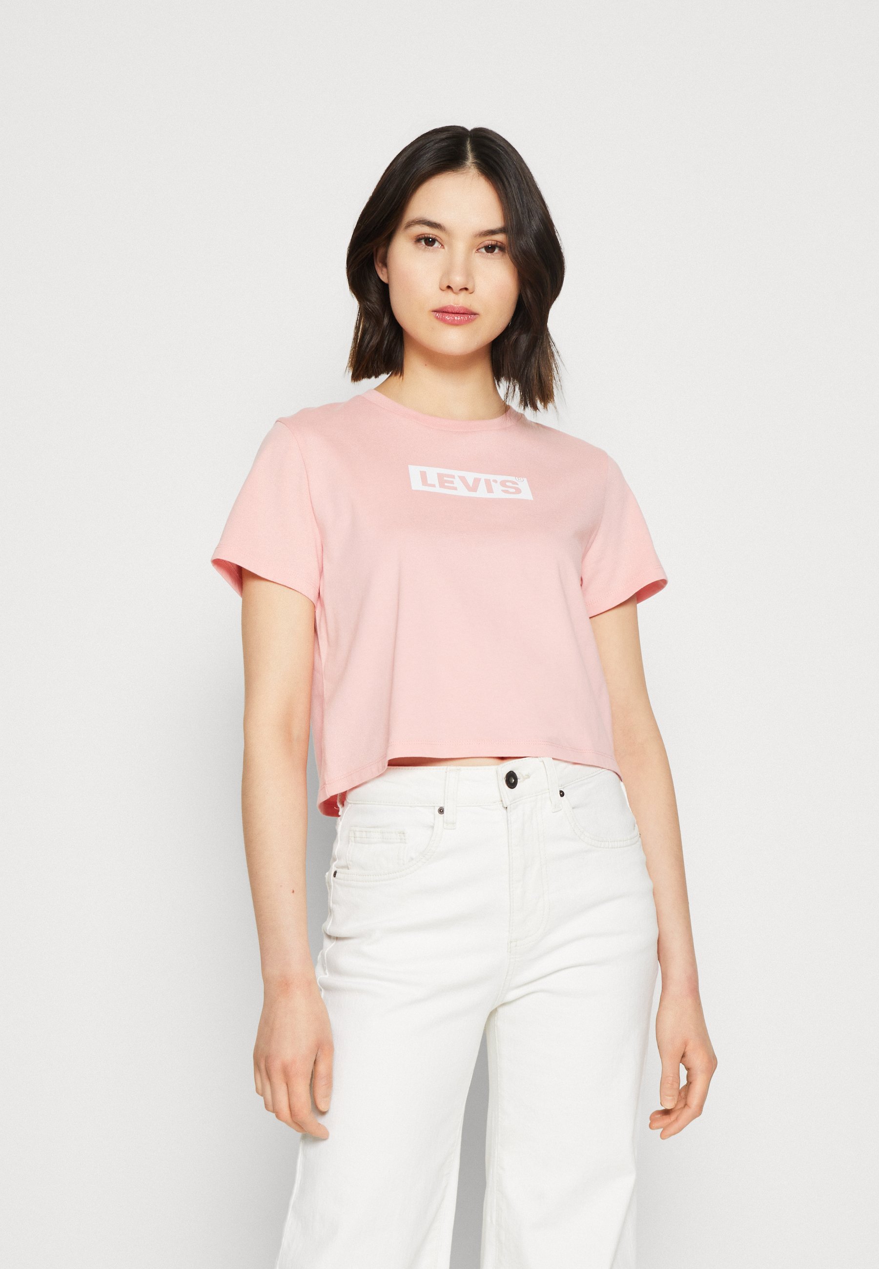 Levi's® CROPPED JORDIE TEE - Print T-shirt - quartz pink/pink
