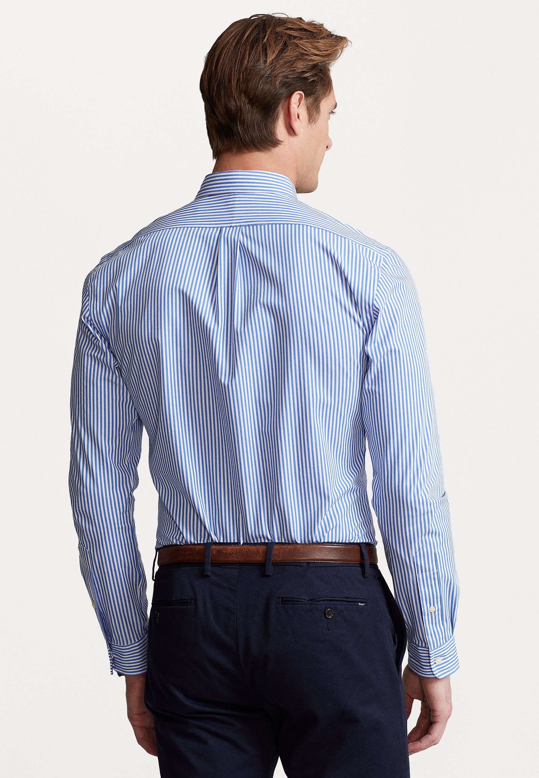 Polo Ralph Lauren SLIM FIT STRIPED SHIRT - Shirt - light blue/white/light blue