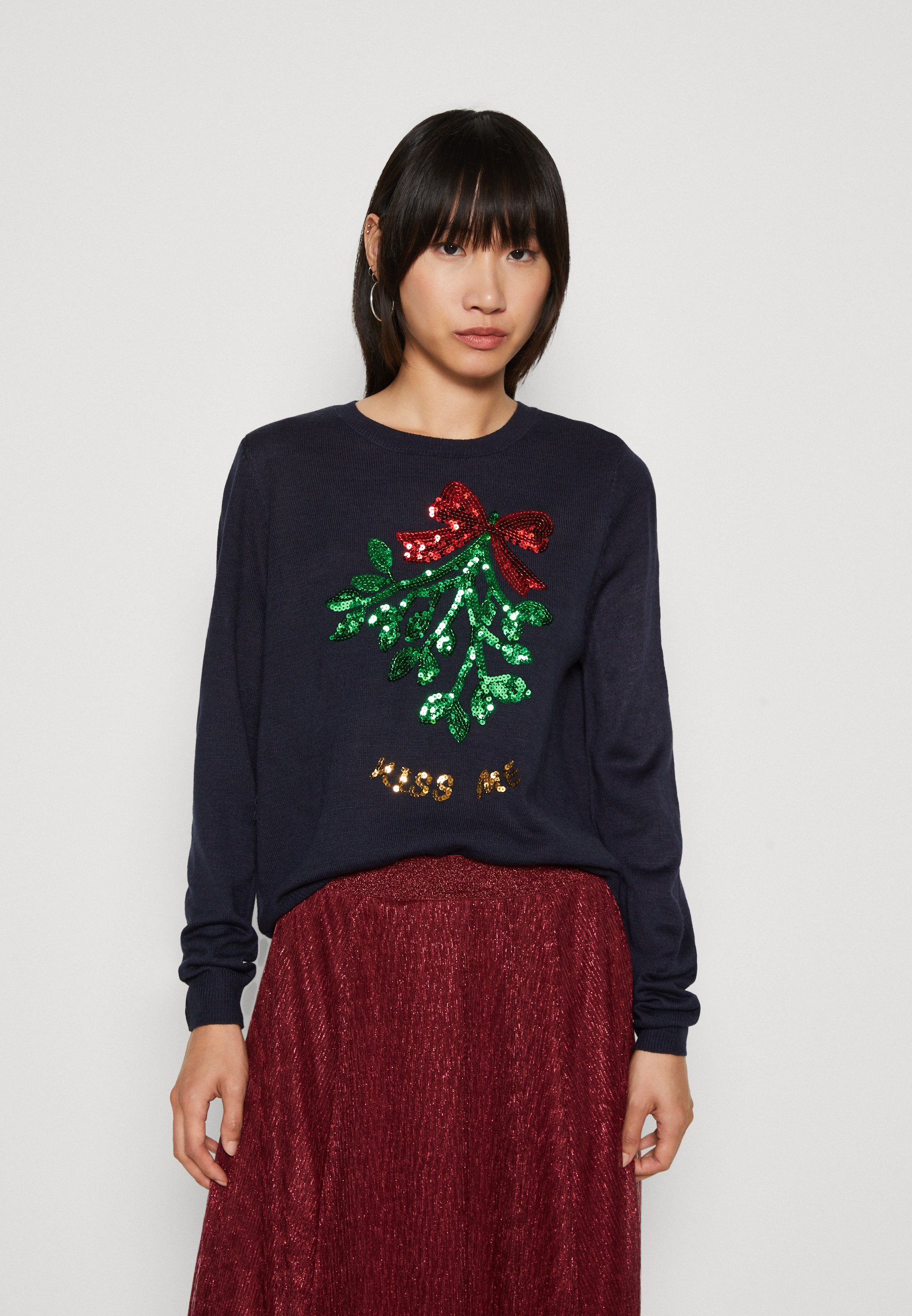 ONLY ONLXMAS MISTLETOE O NECK - Jumper - night sky/dark blue
