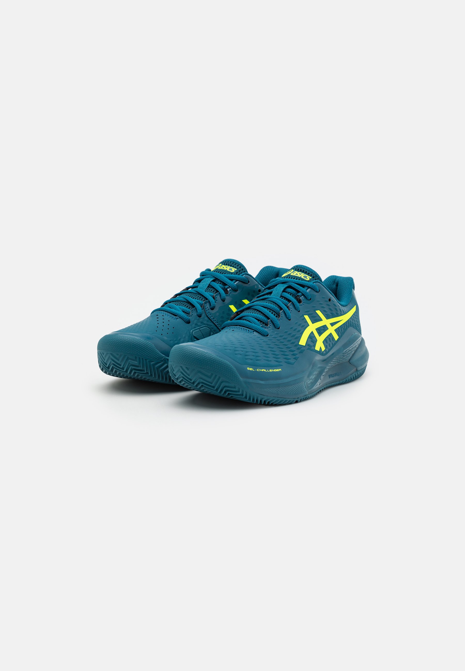 ASICS GEL-CHALLENGER 14 CLAY - Clay court tennis shoes - restful teal/safety yellow/teal