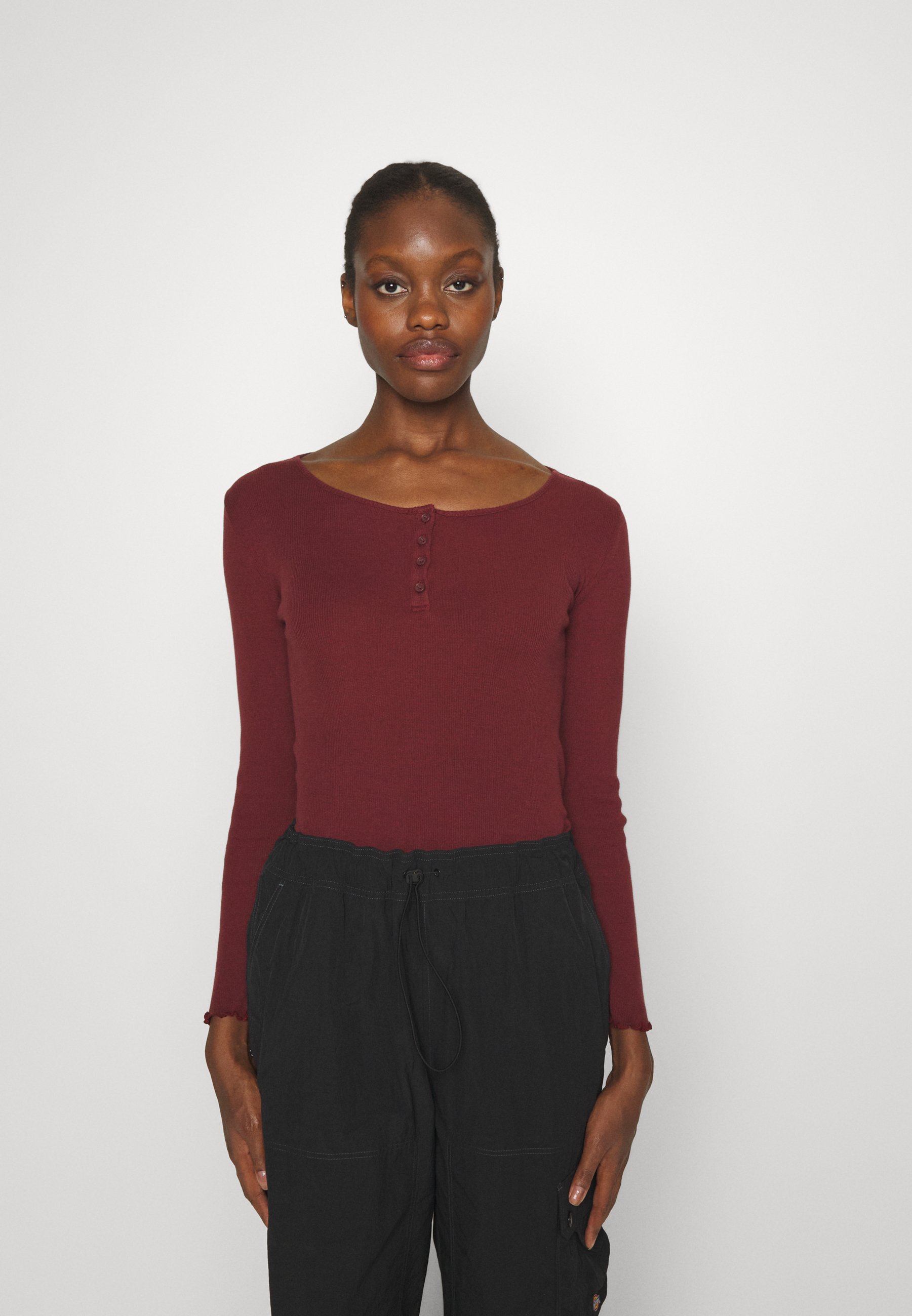 Levi's® DRY GOODS HENLEY - Long sleeved top - bordeaux