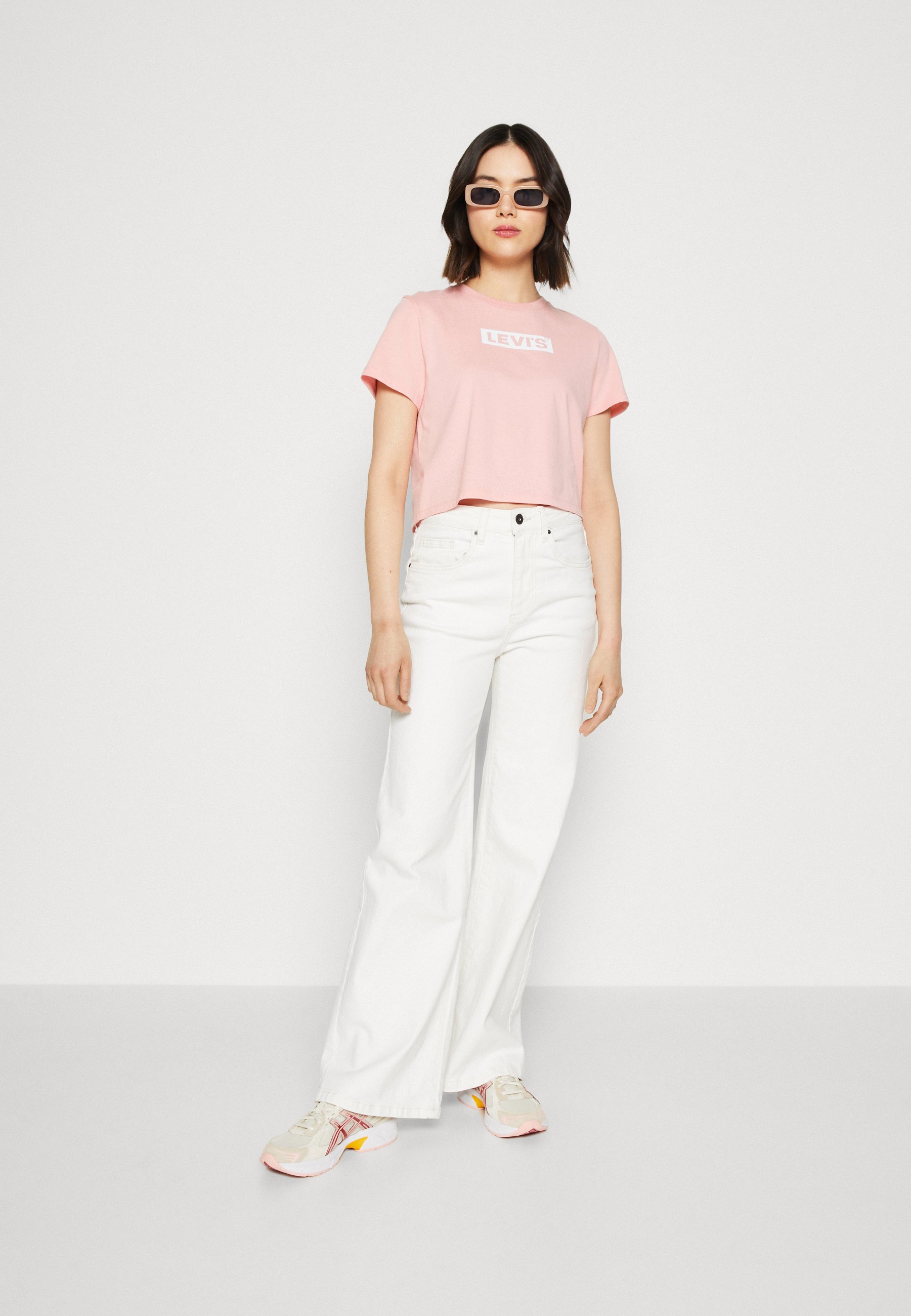 Levi's® CROPPED JORDIE TEE - Print T-shirt - quartz pink/pink