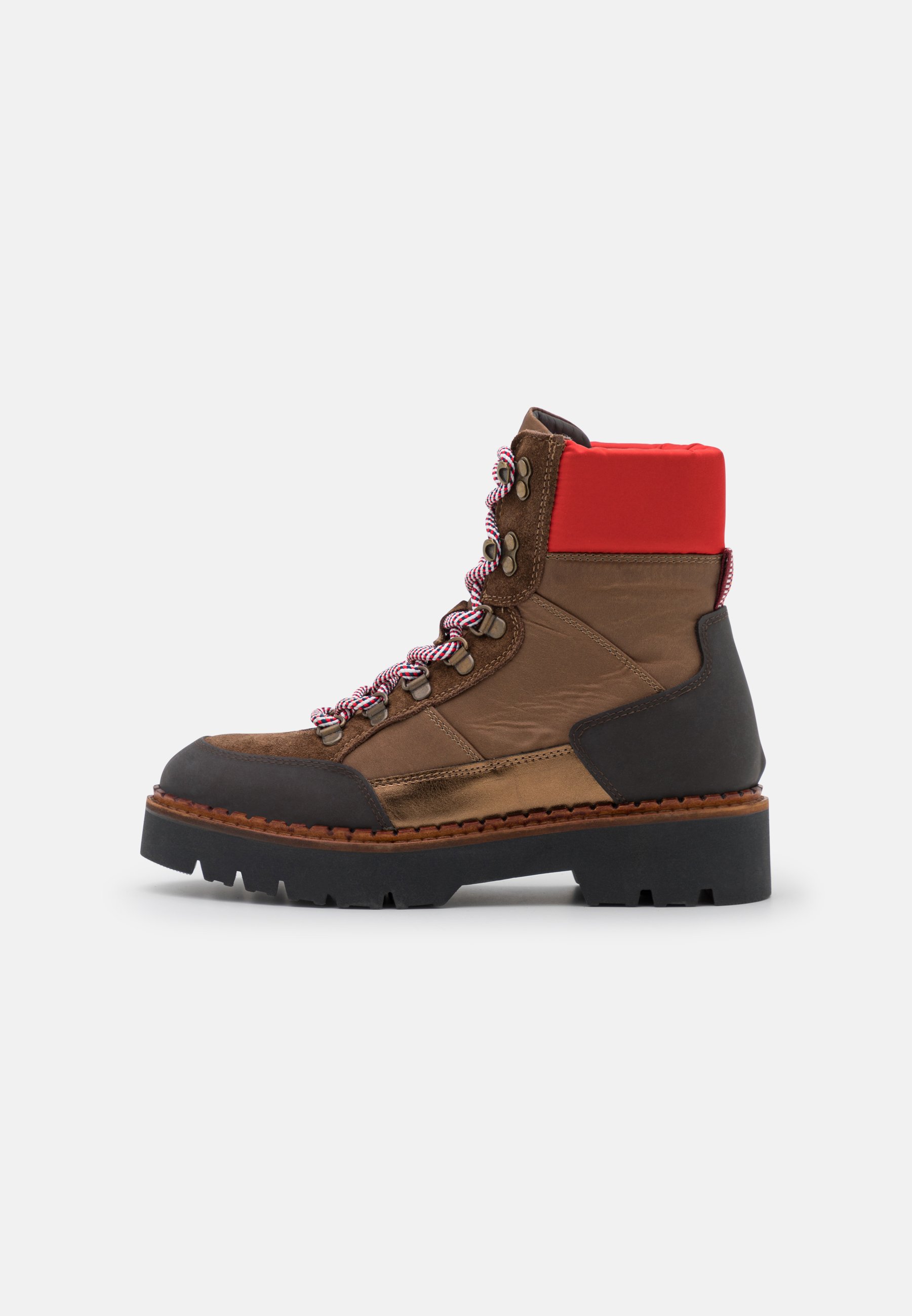 Scotch & Soda OLIVINE - Lace-up ankle boots - brown/multi-colured/brown