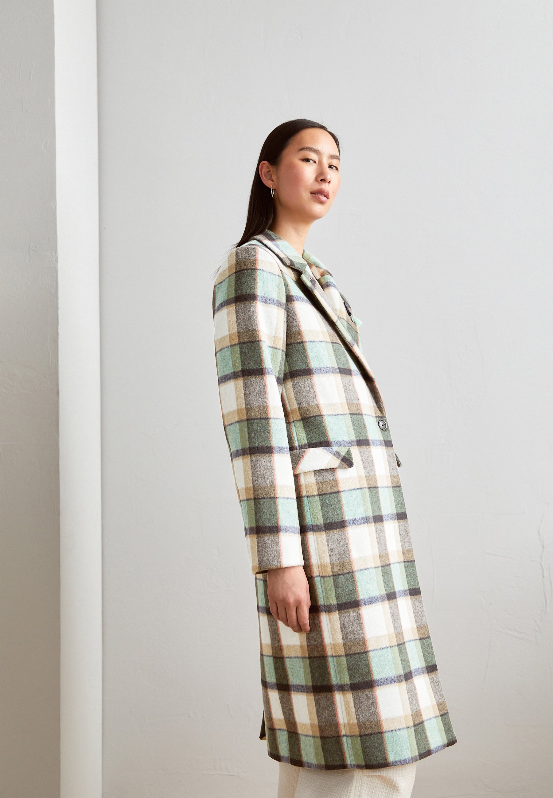 Scotch & Soda COAT - Classic coat - frozen mint check/mint