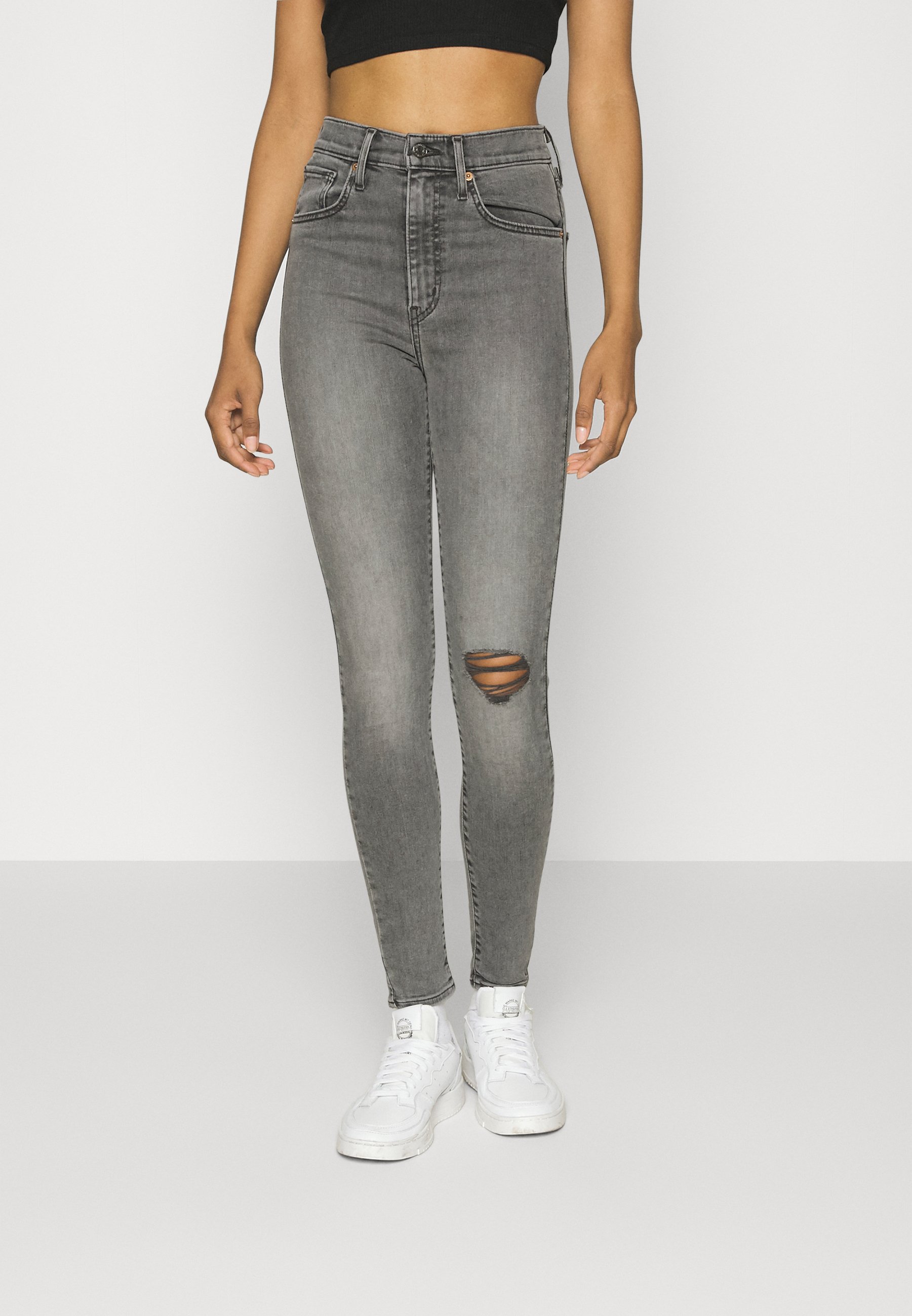 Levi's® MILE HIGH SUPER SKINNY - Jeans Skinny Fit -  grey worn in/grey