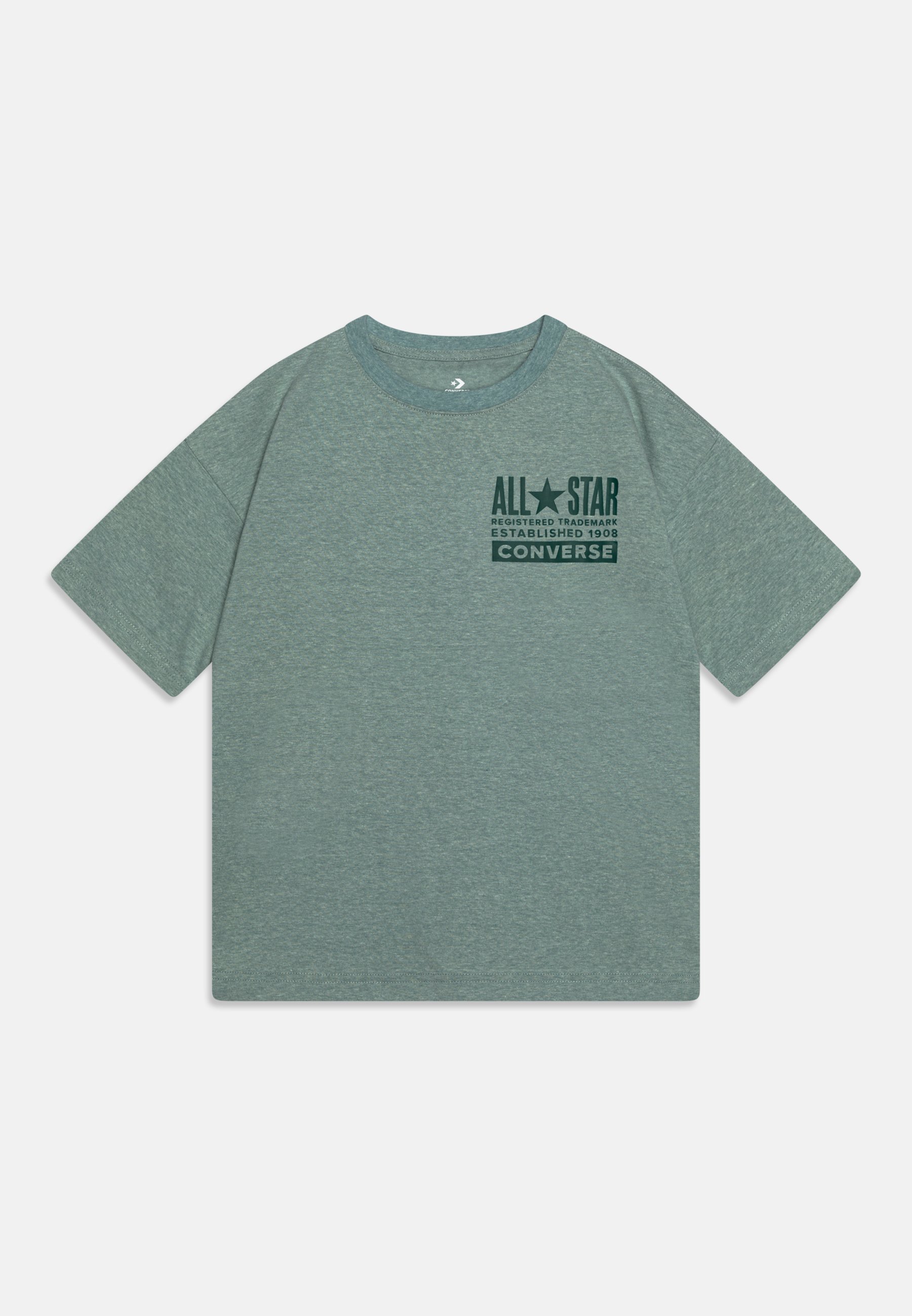 Converse LIFESTYLE TEE UNISEX - Print T-shirt - admiral elm/evergreen