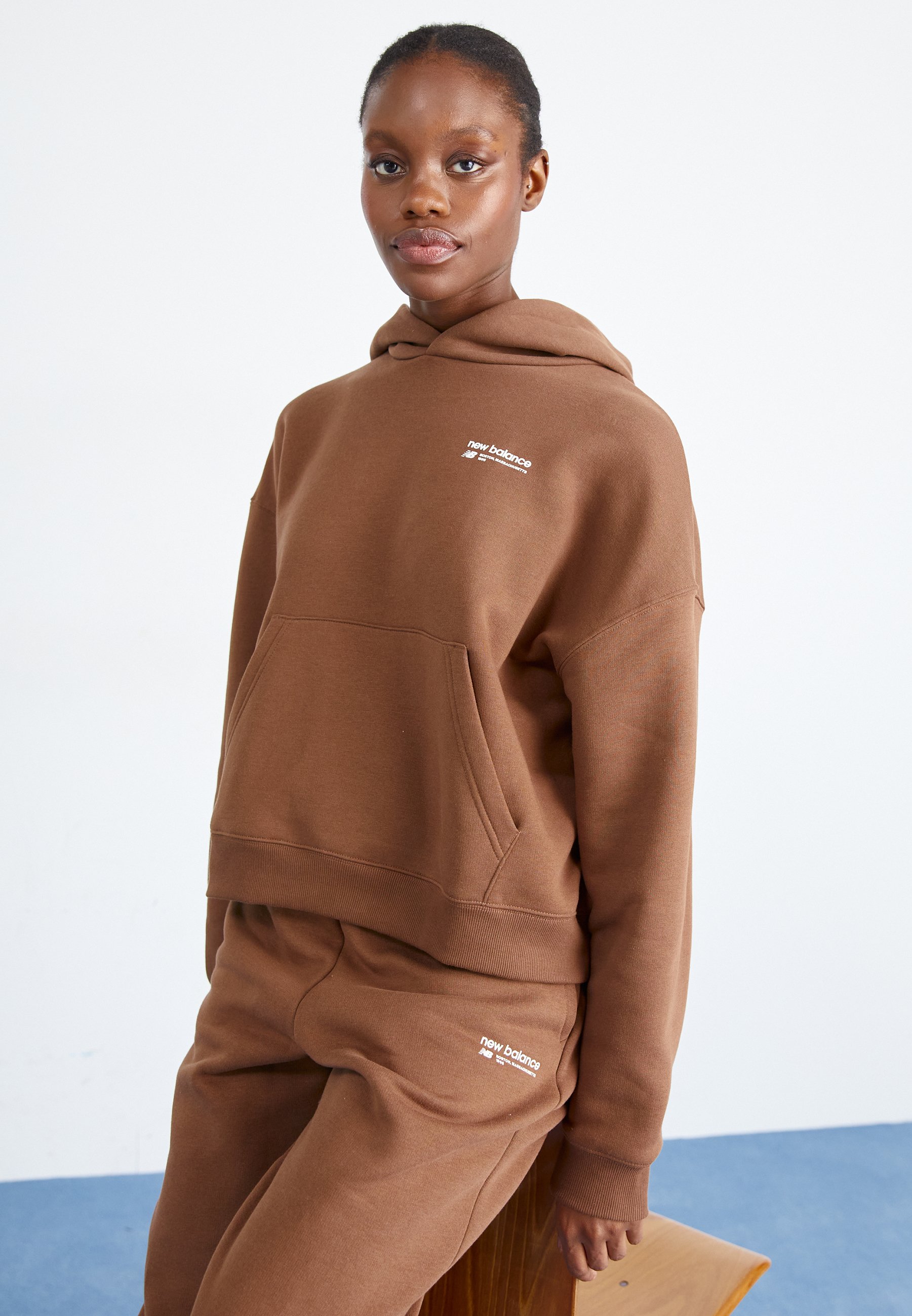 NB LINEAR HERITAGE BRUSHED BACK  - Sweatshirt - pinecone/brown