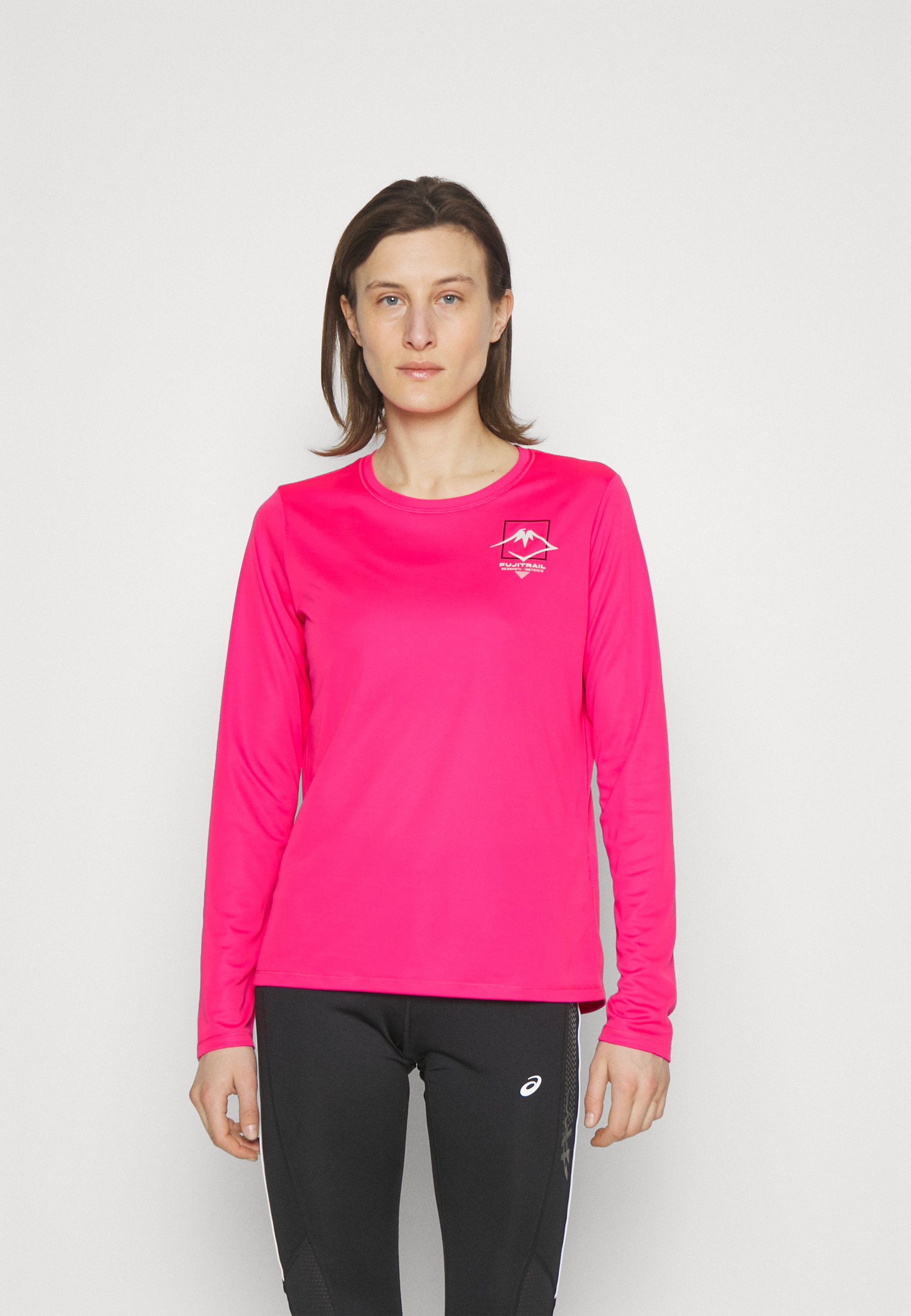 ASICS FUJITRAIL LOGO - Sports T-shirt - pink glo/pink
