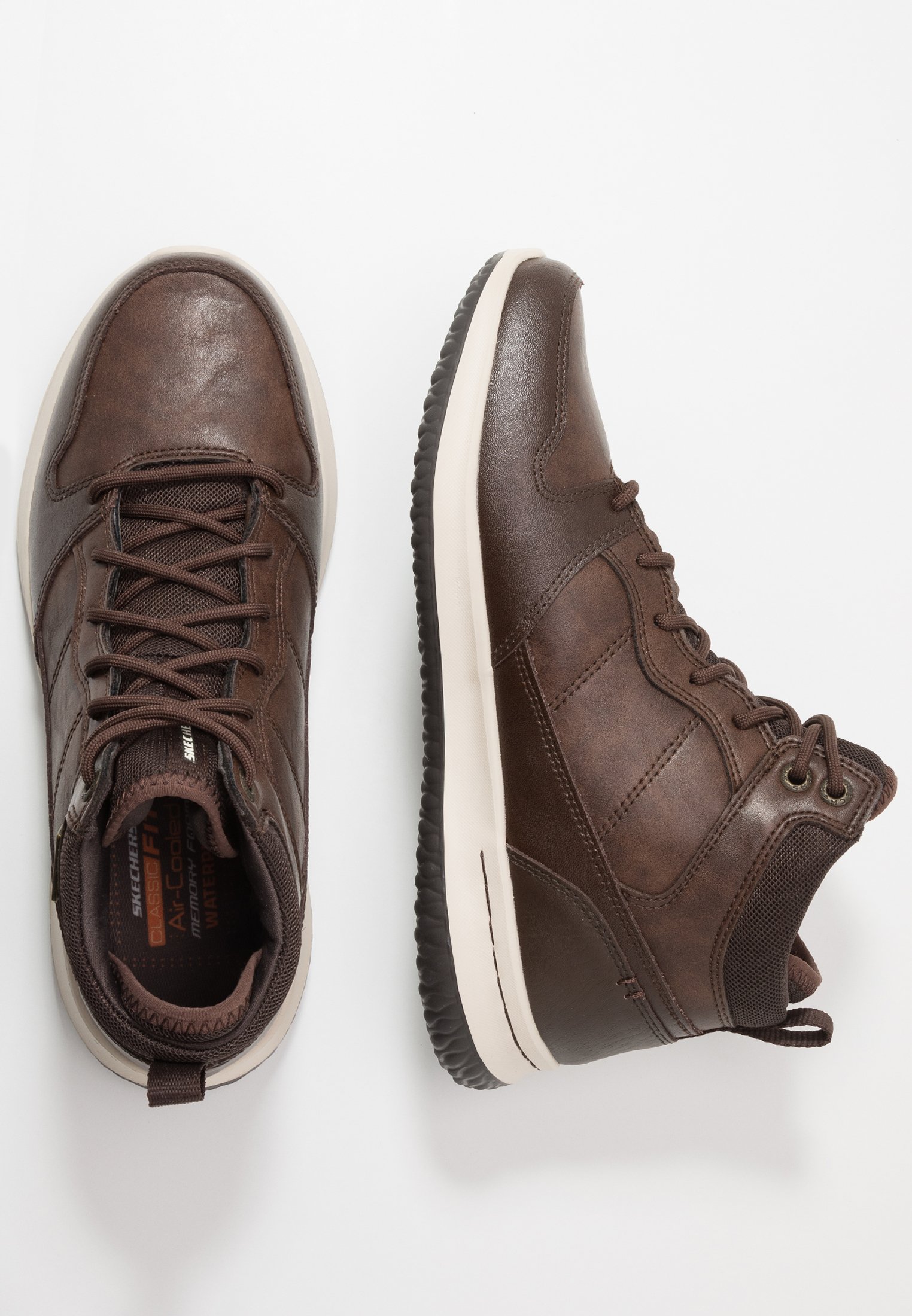 Skechers DELSON - High-top trainers - chocolate/brown