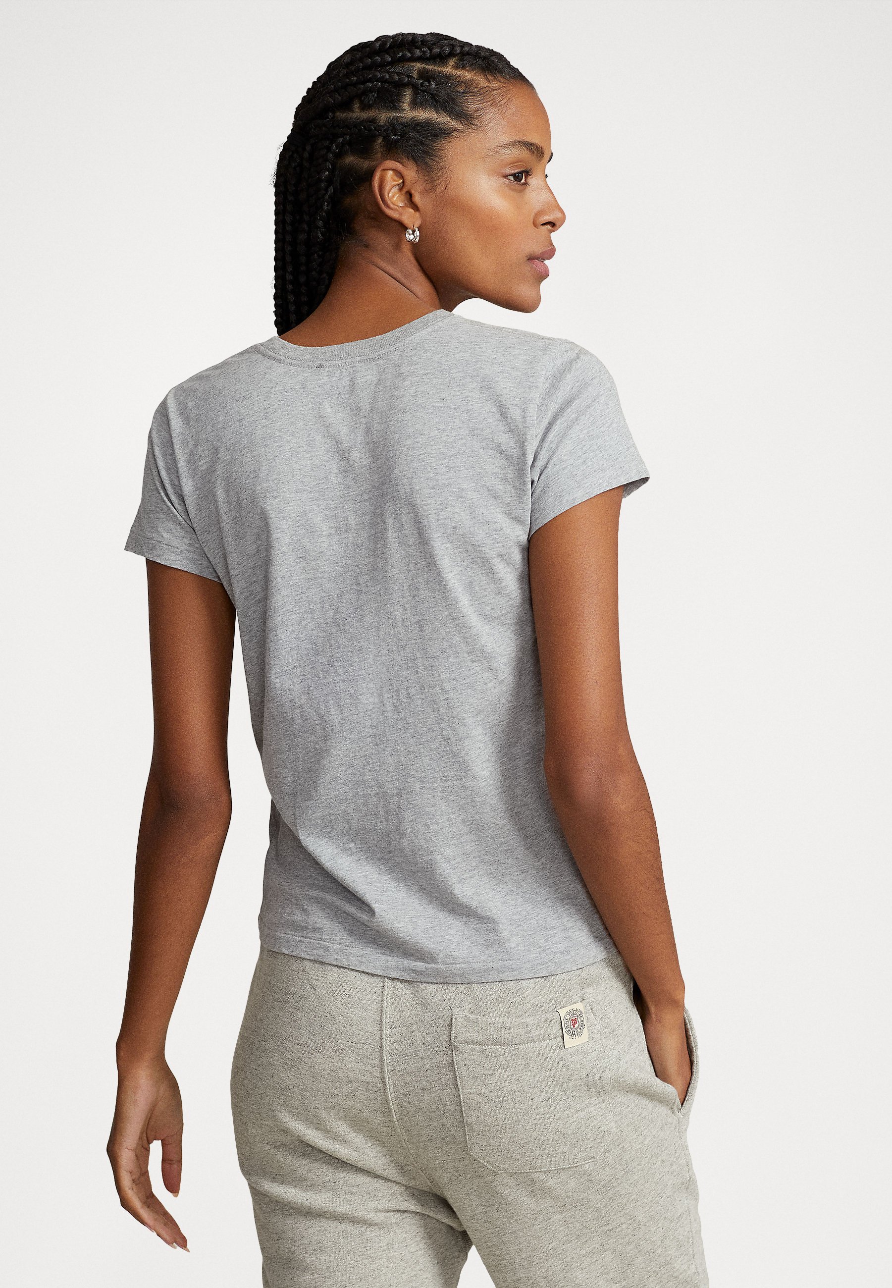 Polo Ralph Lauren SHORT SLEEVE - Print T-shirt - andover heather/mottled light grey