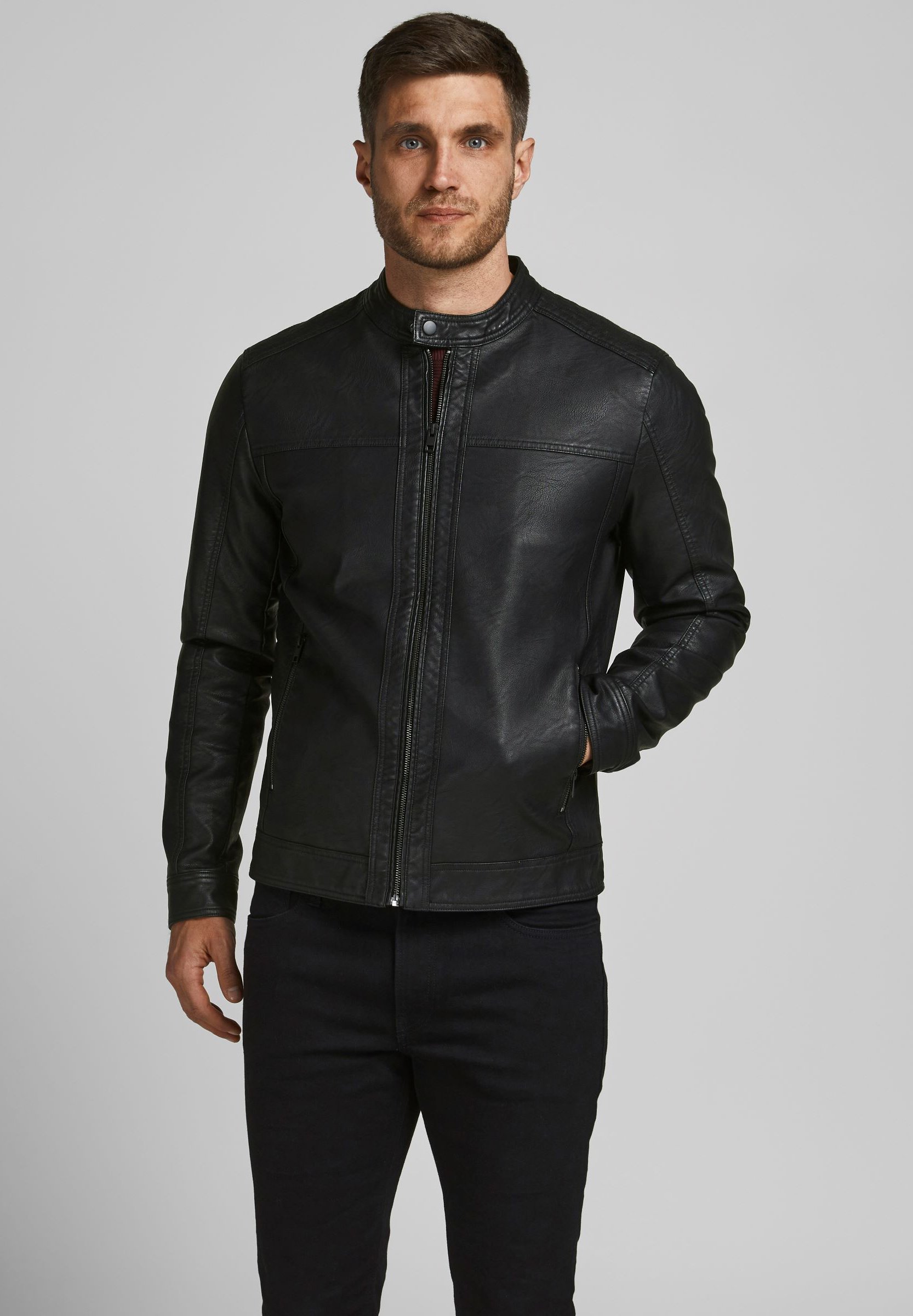 Jack &Jones JJEWARNER NOOS - Faux leather jacket - black