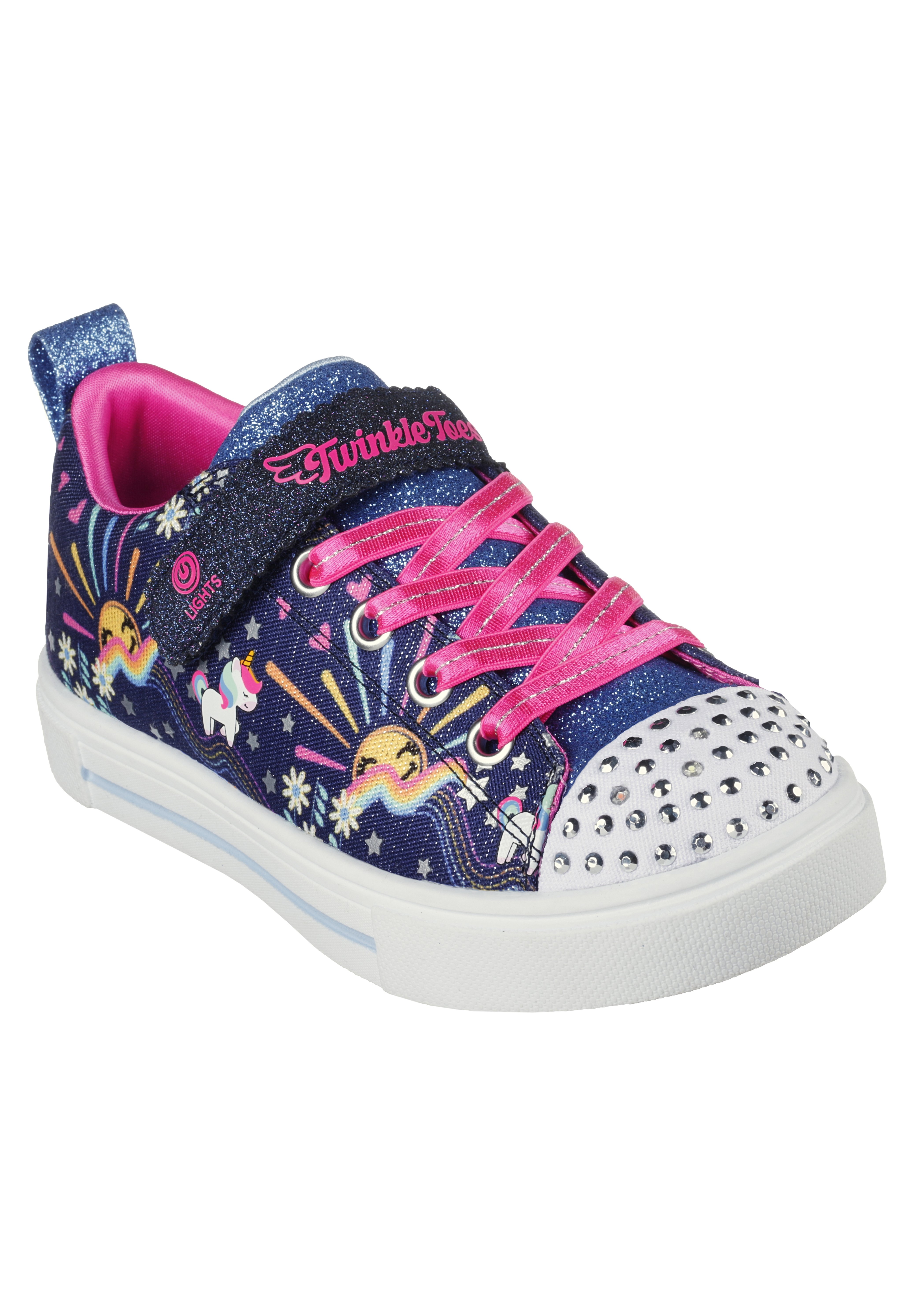 Skechers TWINKLE SPARKS - Trainers - marineblau/mehrfarbig/dark blue