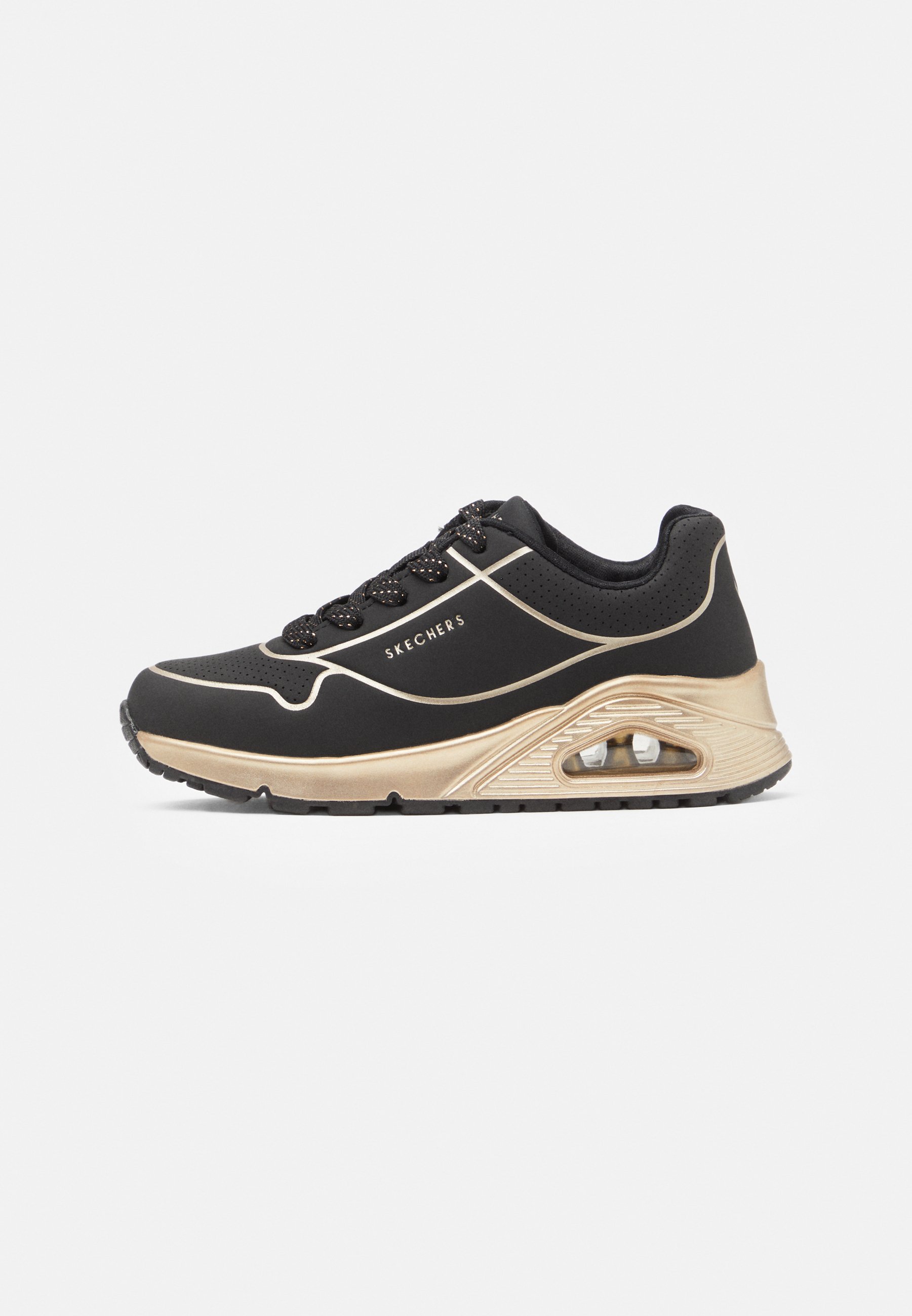 Skechers UNO GEN - Trainers - black synthetic/rose gold/black