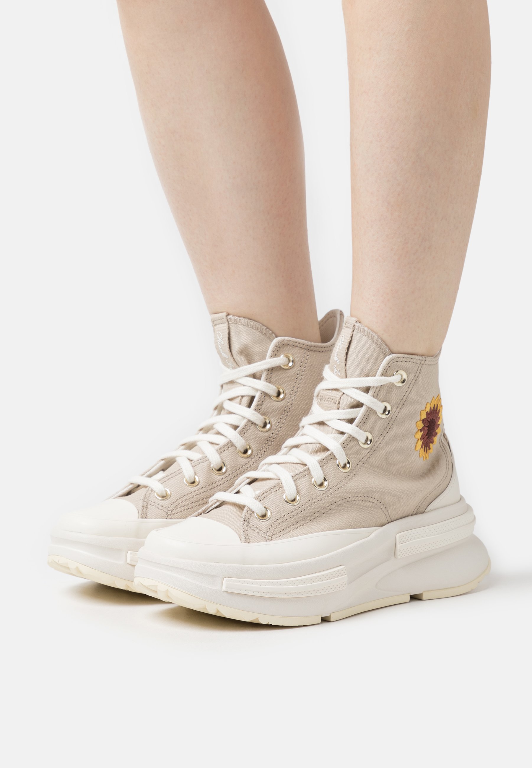 Converse RUN STAR LEGACY CX - High-top trainers - beach stone/red oak/stone