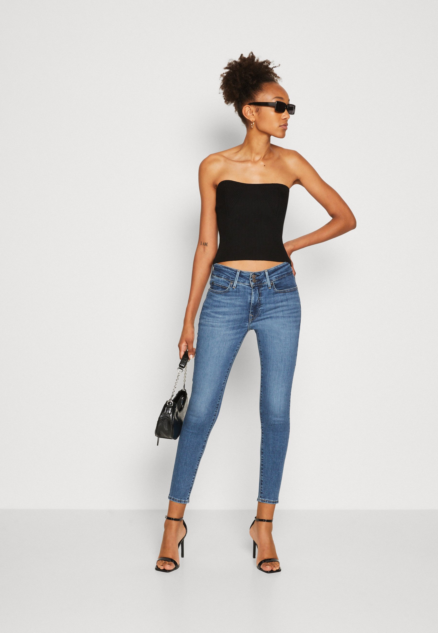 Levi's® 711™ DOUBLE BUTTON - Jeans Skinny Fit - medium indigo/blue denim