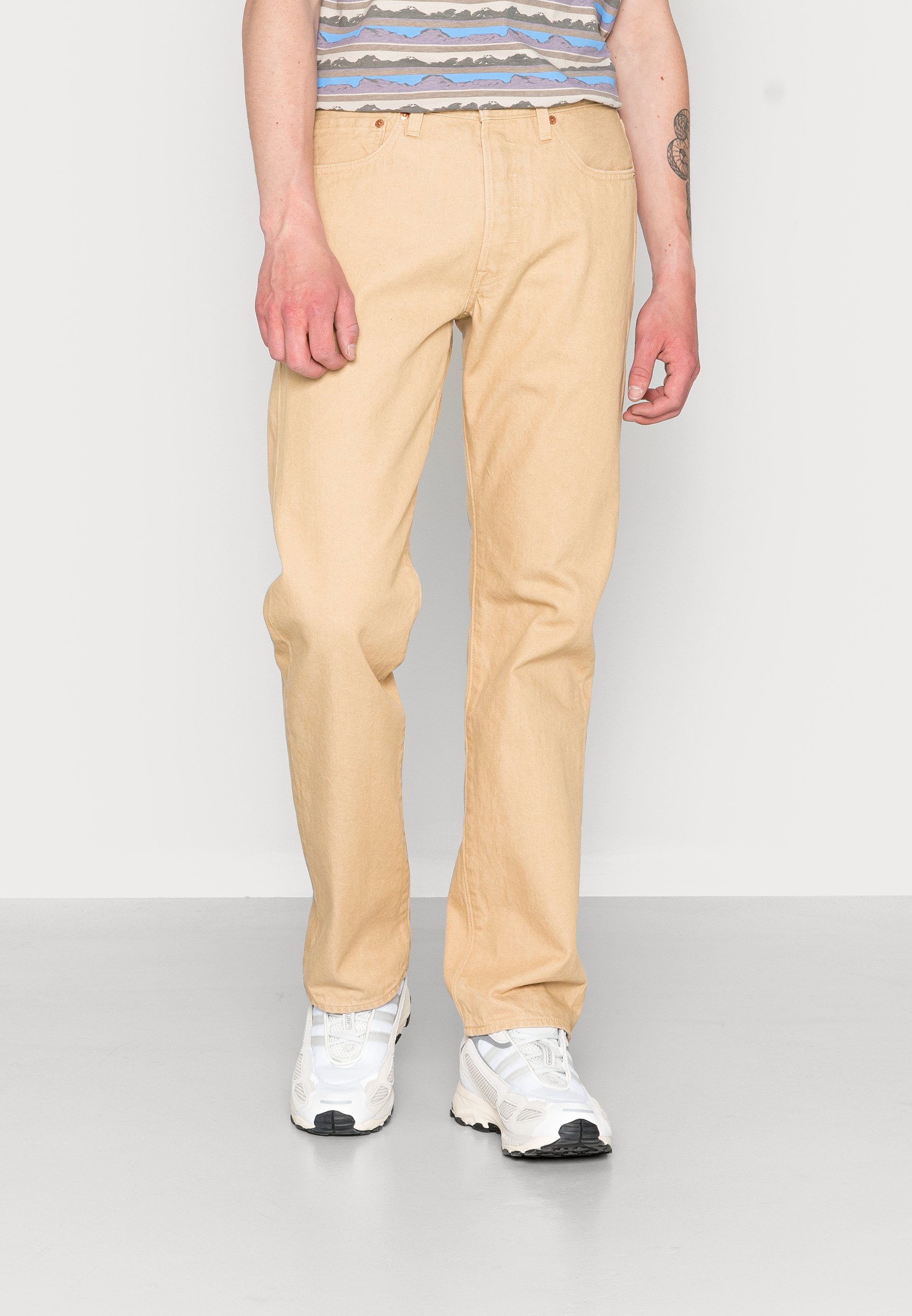 Levi's® 501® ORIGINAL - Straight leg jeans - yellow stonewash/sand