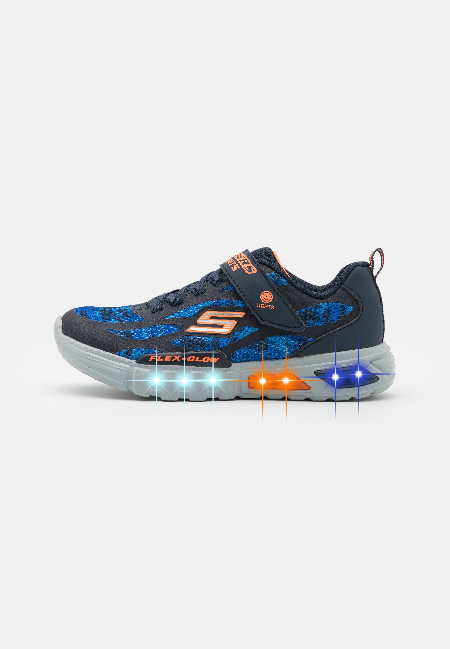Skechers FLEX GLOW - Trainers - navy/blue/orange/dark blue