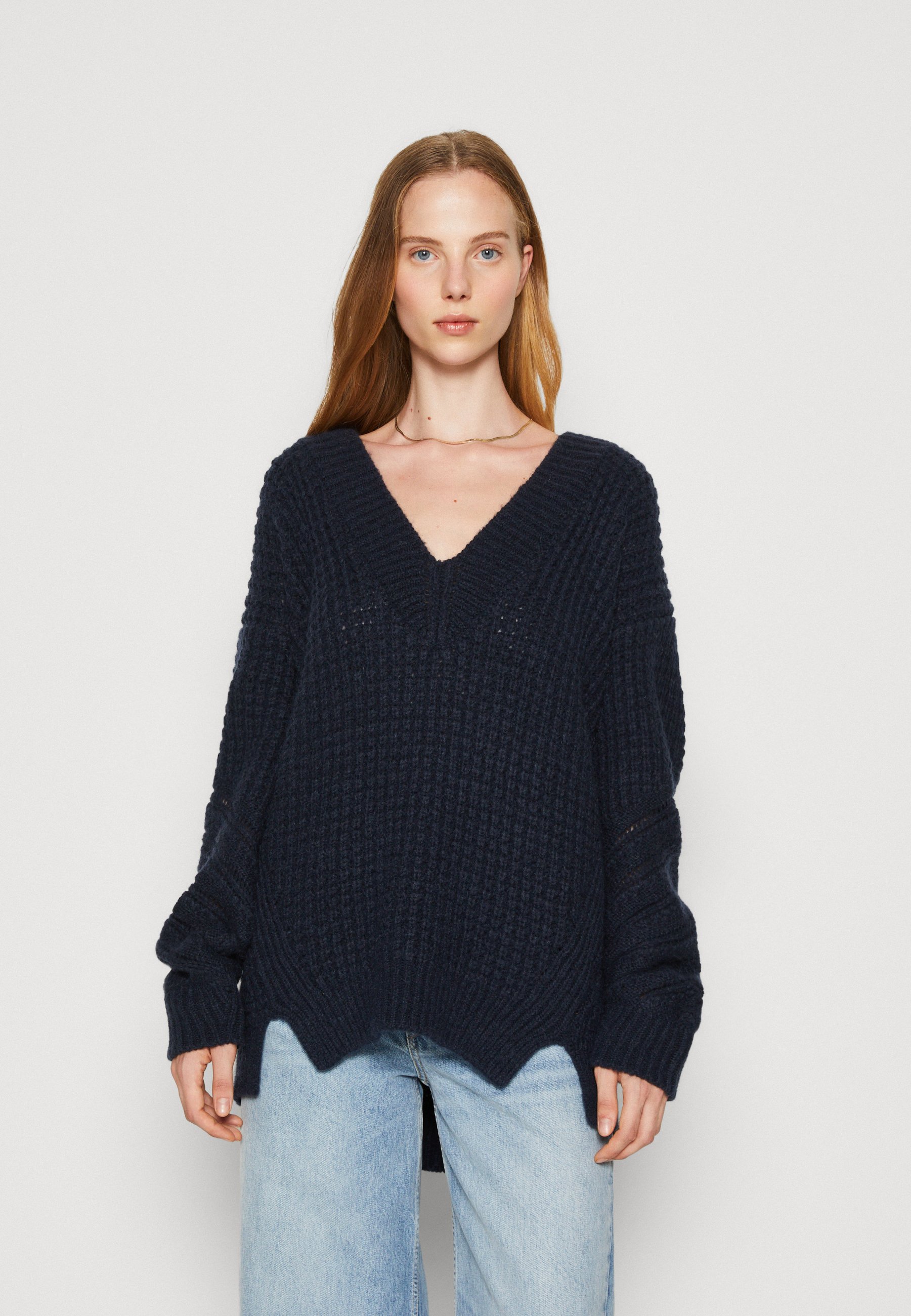 Scotch & Soda V NECK OVERSIZED - Jumper - night/dark blue