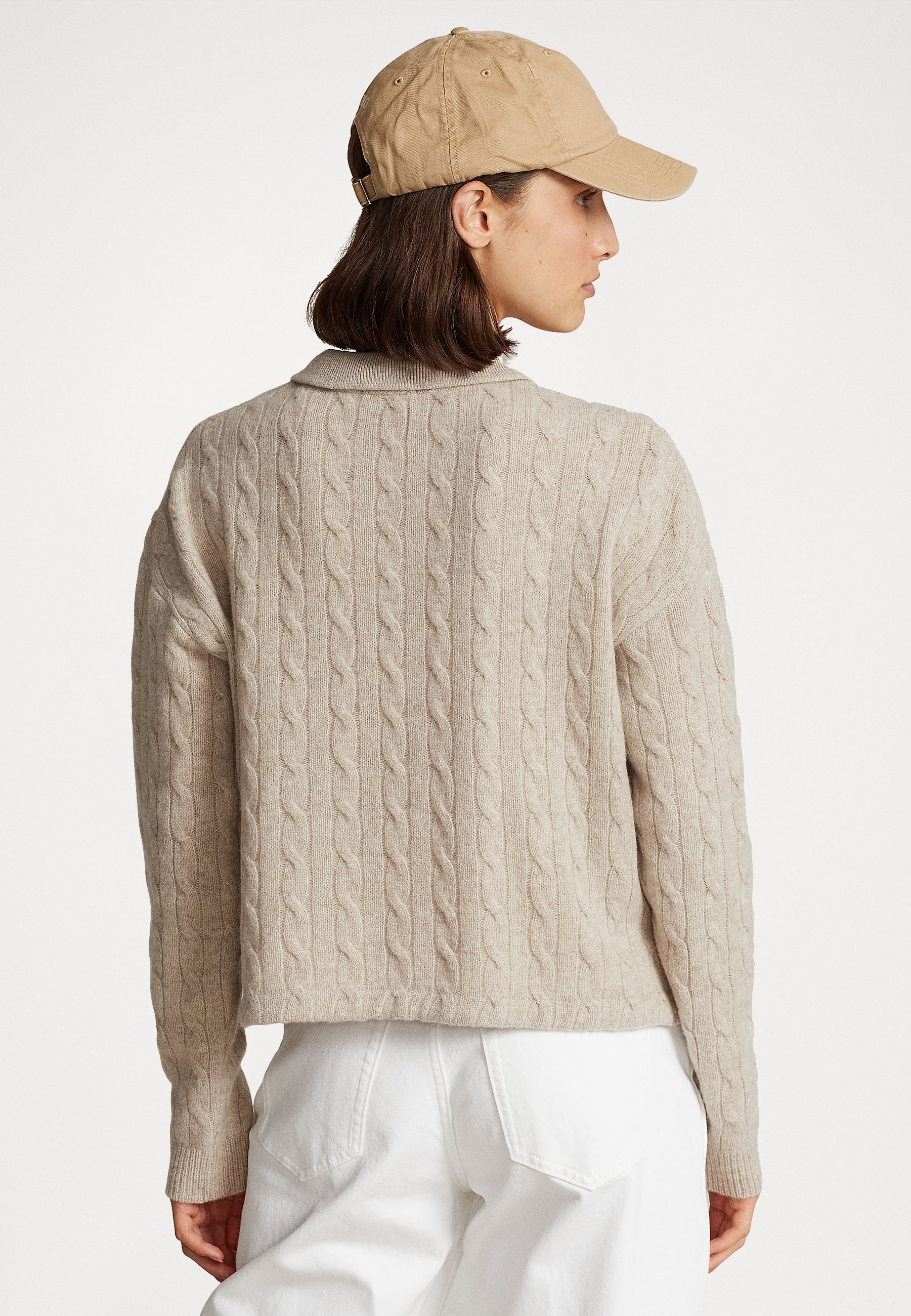 Polo Ralph Lauren LONG SLEEVE - Jumper - tuscan beige heather/beige